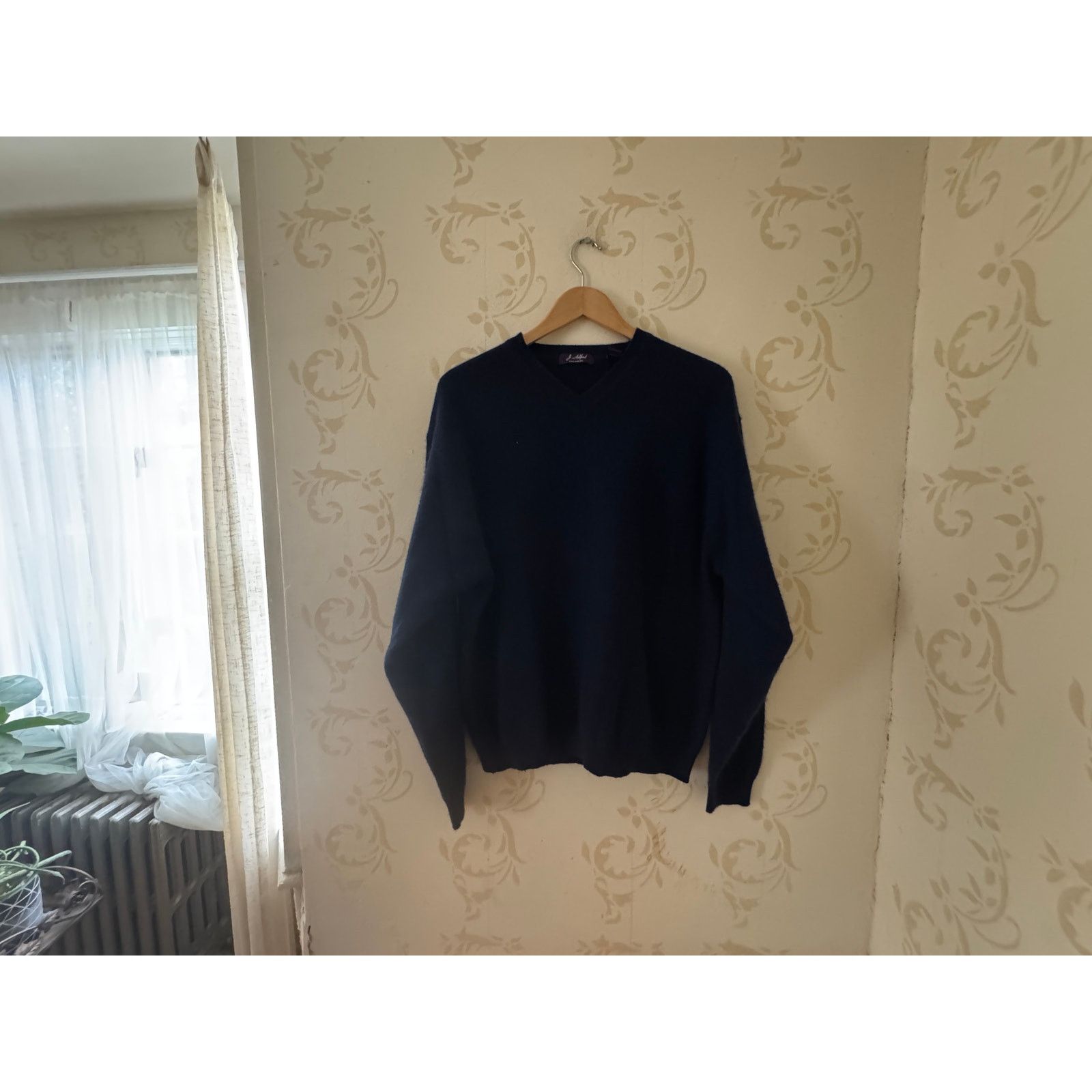 John Ashford Men's XL J. Ashford Cashmere 100% Cashmere Blue Sweater Size US XL / EU 56 / 4 - 8 Thumbnail