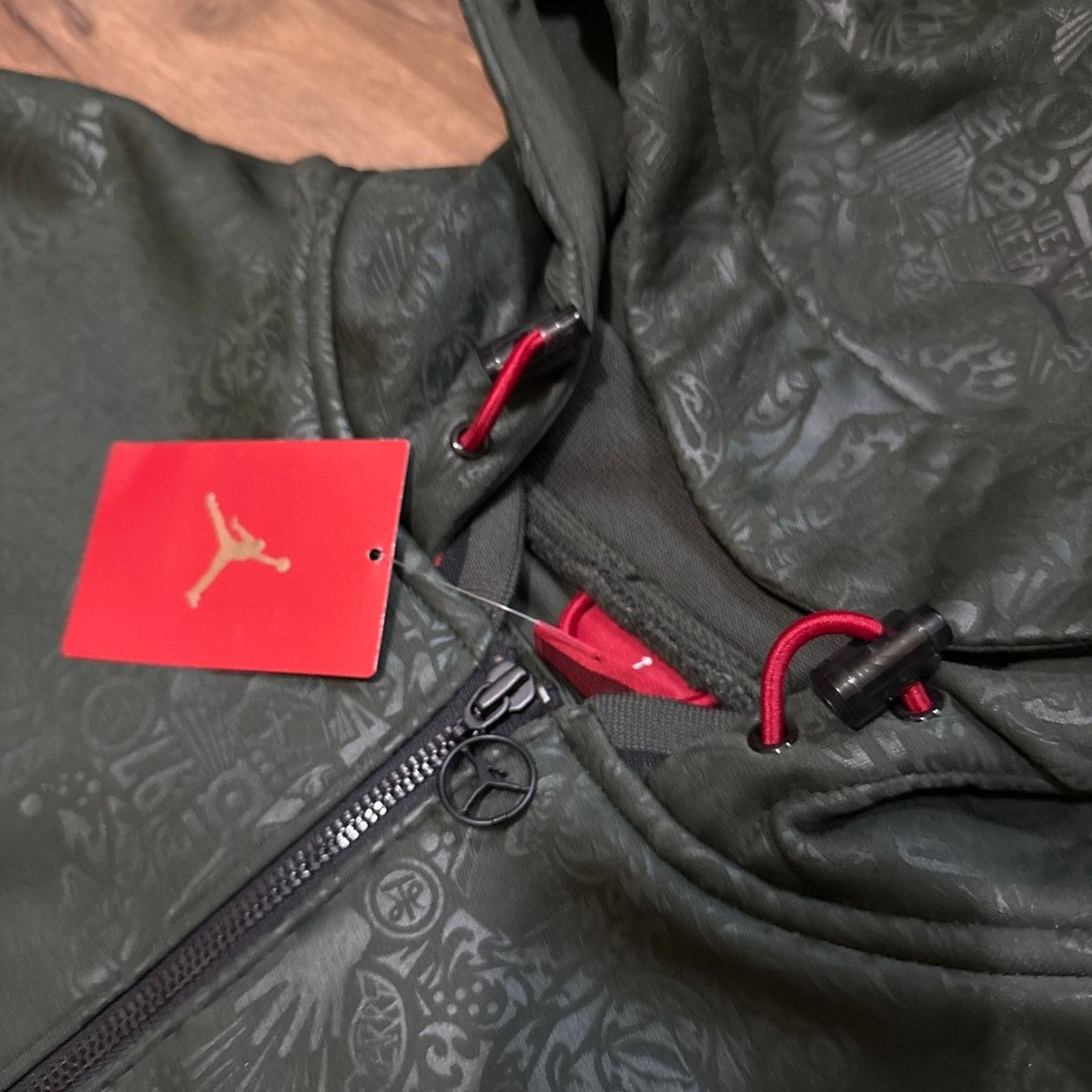 Jordan Brand 2008 Air Jordan Olive Green Zip Up Hoodie Sweatshirt Size US XXL / EU 58 / 5 - 9 Thumbnail