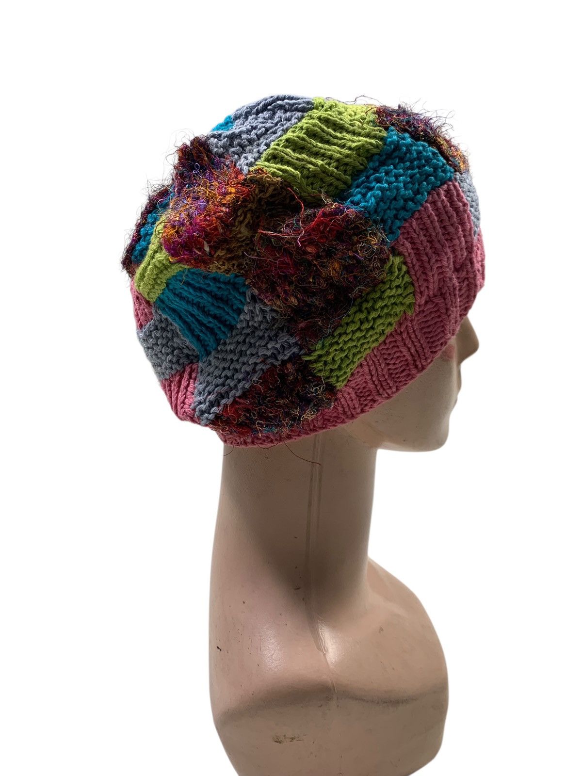 Japanese Brand × Kapital × Vintage Crochet knitted handmade Beanie Hats RARE Size ONE SIZE - 4 Thumbnail