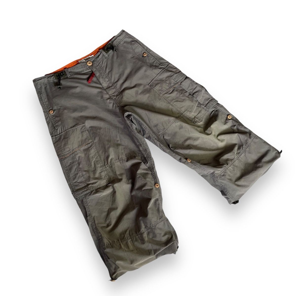 20471120 🇯🇵 291295 = HOMME 3 WAYS NYLON PARACHUTE CARGO PANTS Size US 34 / EU 50 - 16 Thumbnail