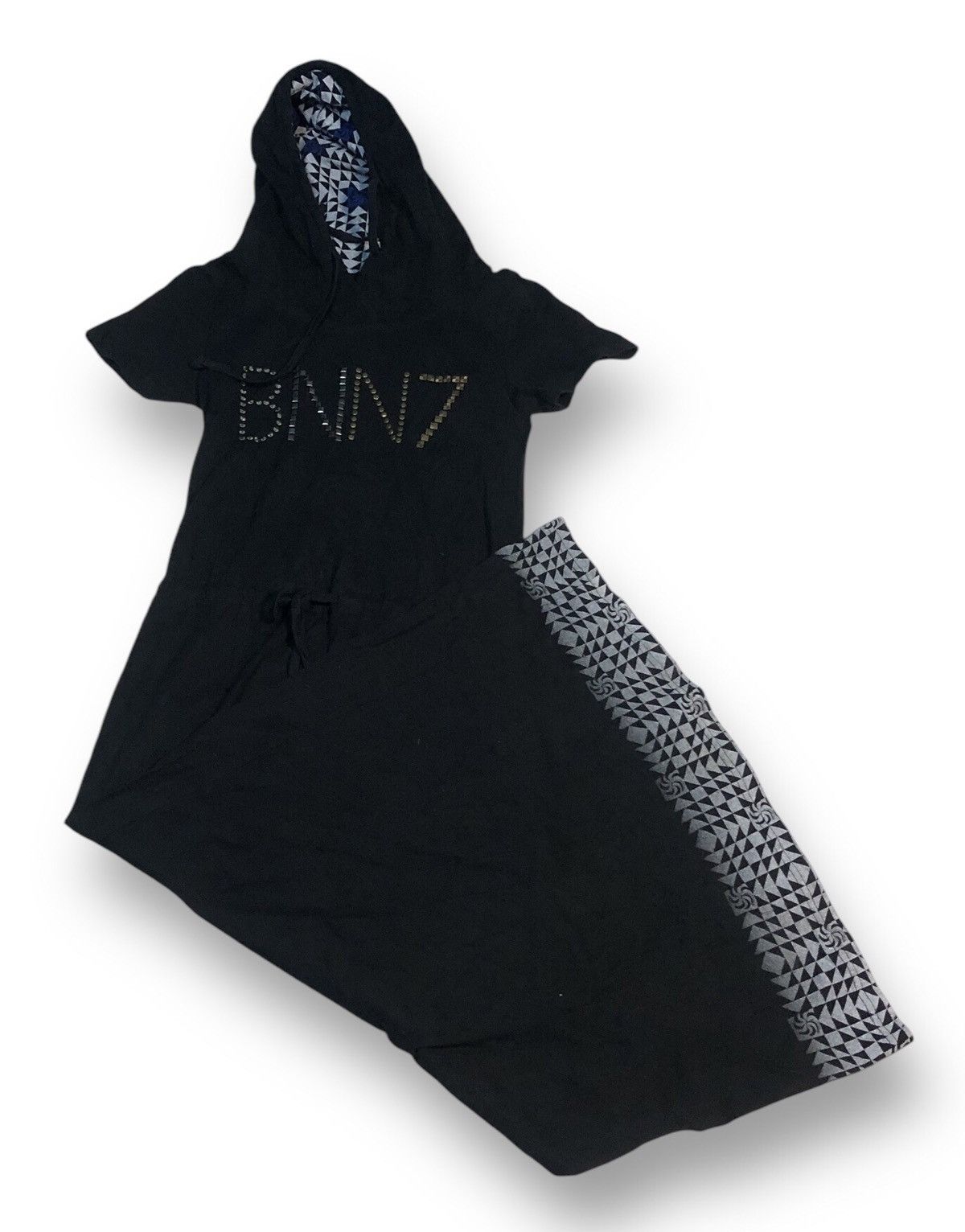 If Six Was Nine Banana Seven Punk Gothic Long Hoodie Dress (7) Size L / US 10 / IT 46 - 1 Thumbnail