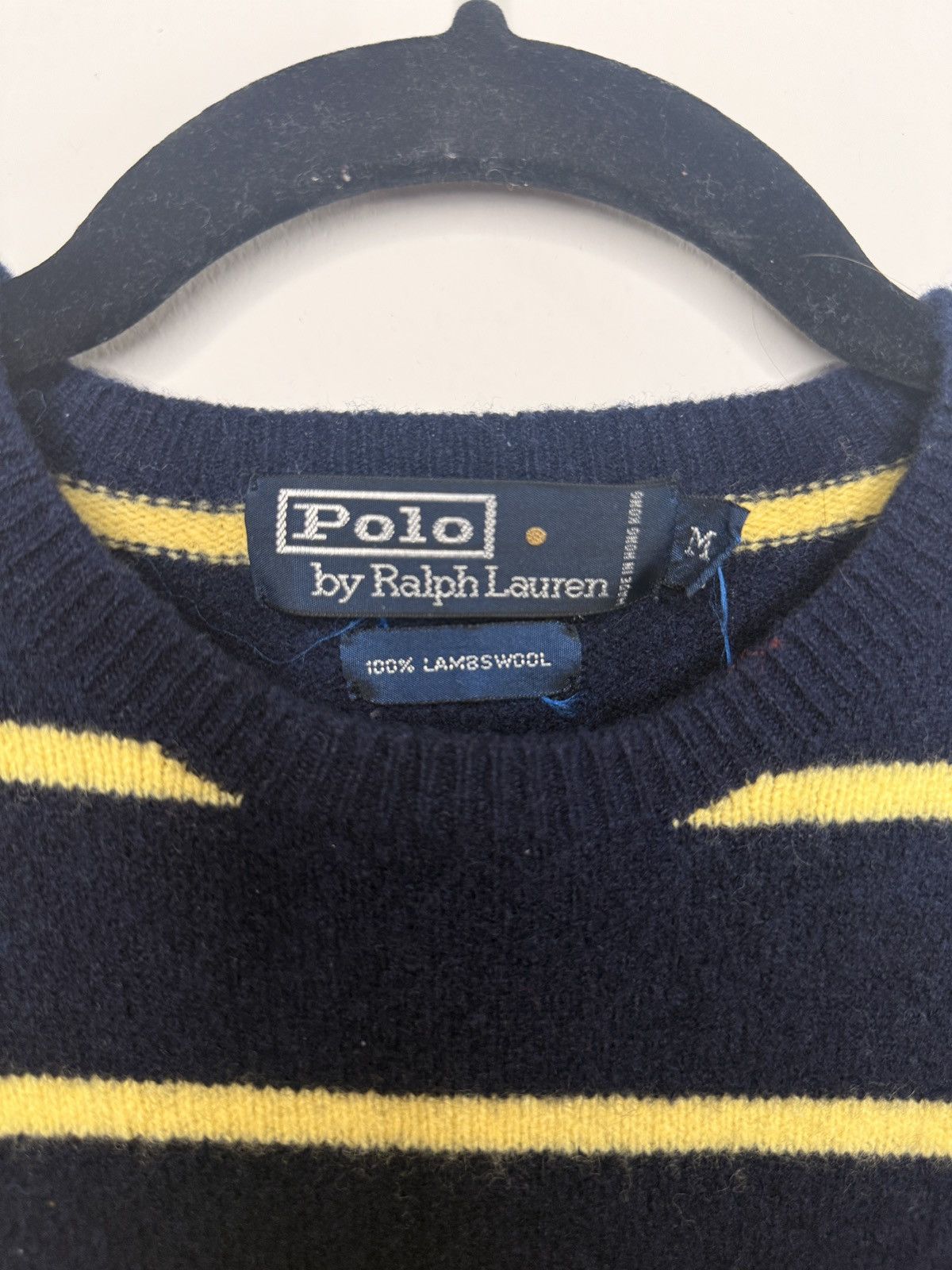 Polo Ralph Lauren Polo Ralph Lauren Navy and Yellow Striped Sweater Size M / US 6-8 / IT 42-44 - 2 Thumbnail