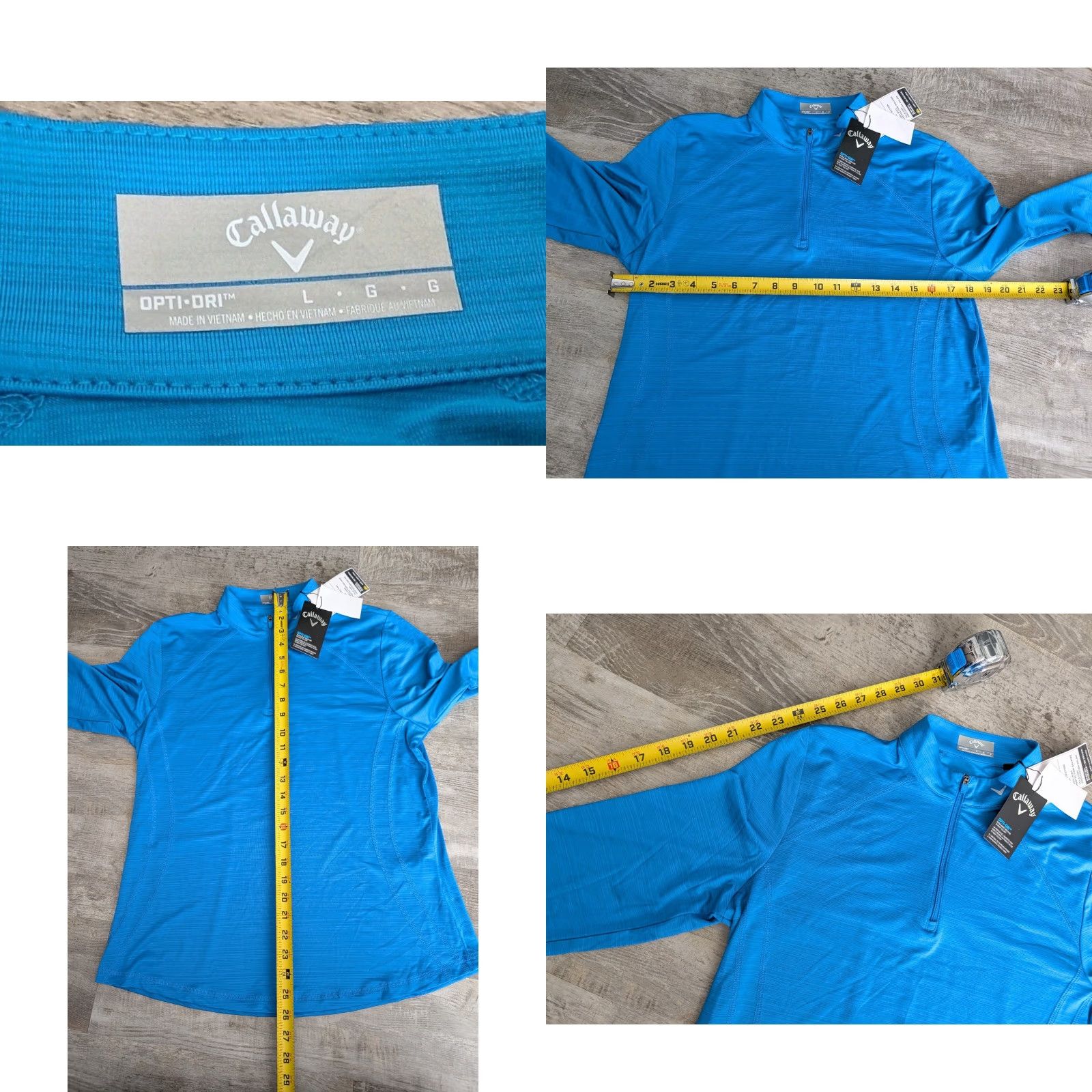 Callaway CALLAWAY NWT Weather Series Opti-Dry Top SZ L Blue WMN Golf Shirt Quarter Zip Size L / US 10 / IT 46 - 8 Thumbnail
