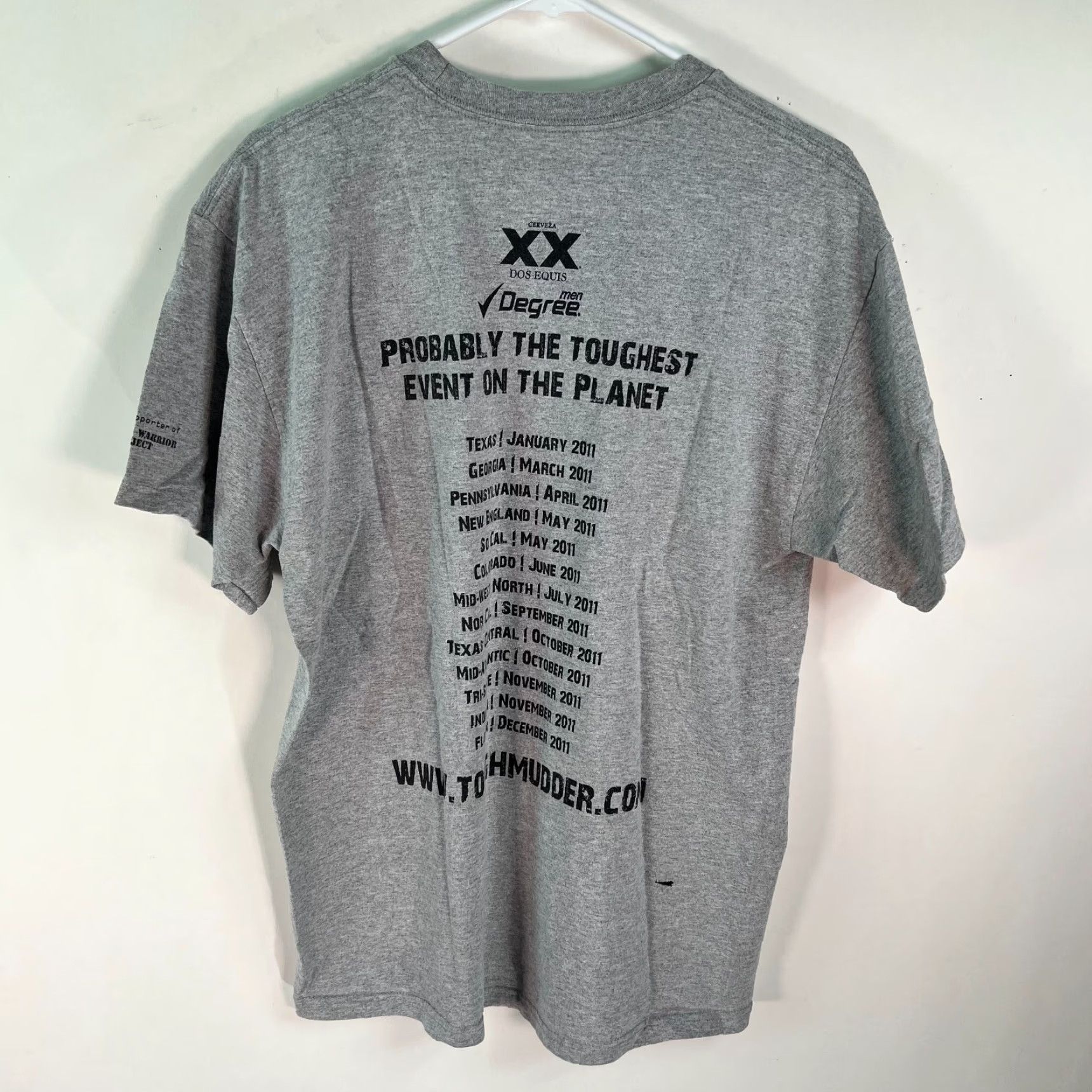 Hanes Tough Mudder Wisconsin 2011 Hanes Mens Pullover Gray Graphic T Shirt Size Large Size US L / EU 52-54 / 3 - 3 Thumbnail