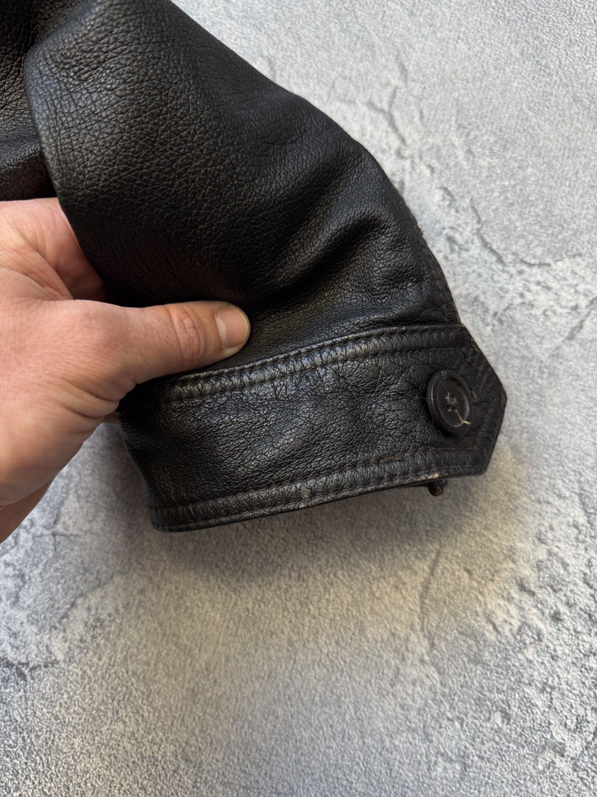 Giorgio Armani Vintage Giorgio Armani Leather Jacket Size L Size US L / EU 52-54 / 3 - 10 Thumbnail