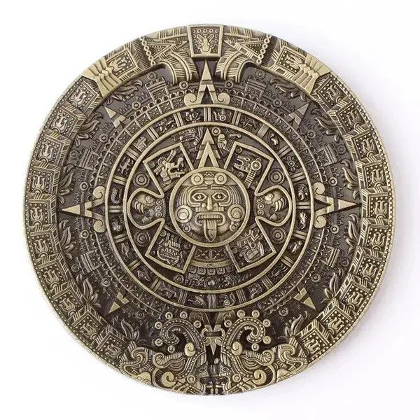Japanese Brand Aztec Solar Calendar Belt Buckle ( no belt ) Size ONE SIZE - 1 Thumbnail