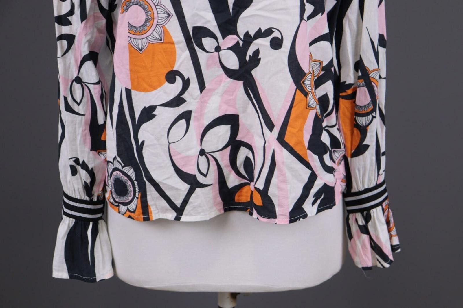 Designer Emily Van Den Bergh White Floral Blouse Shirt Size 36 Size M / US 6-8 / IT 42-44 - 2 Thumbnail