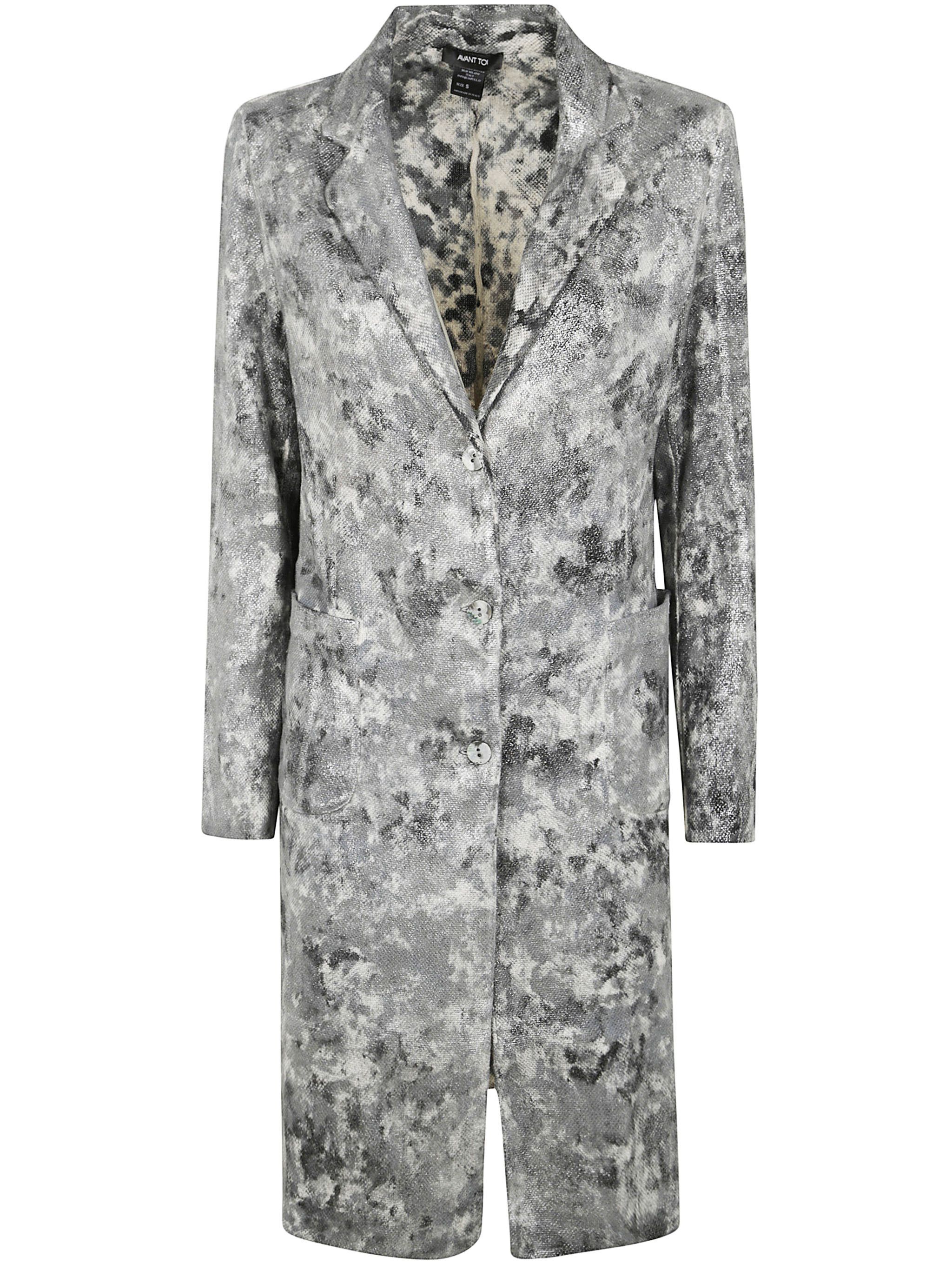 Avant Toi CAMOUFLAGE REVER NECK MICRO MAT STITCH DUSTER WITH LAMINATION Size S / US 4 / IT 40 - 1 Thumbnail