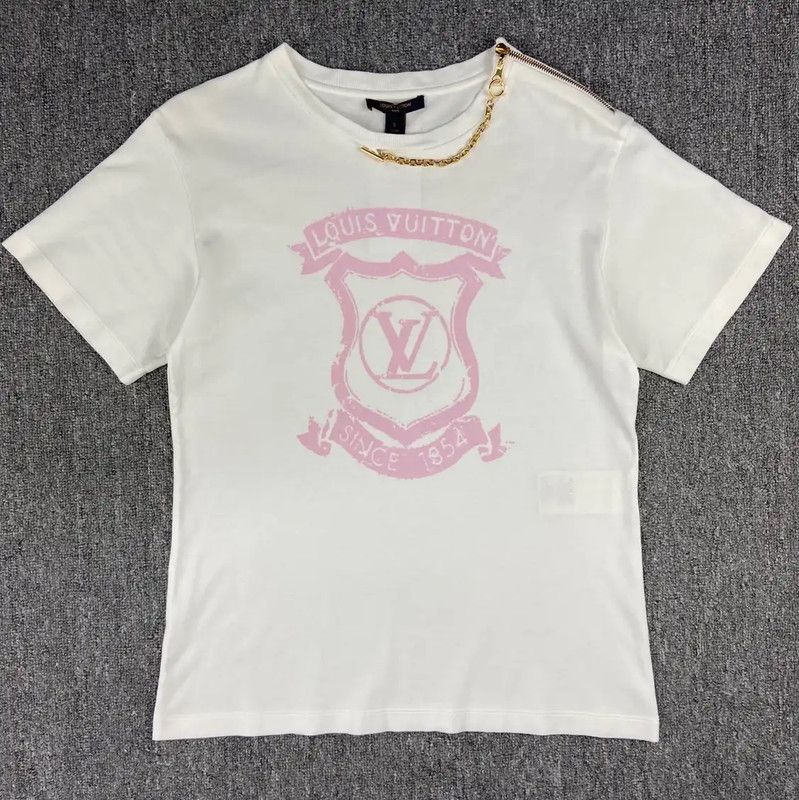 Louis Vuitton Louis Vuitton Women's Cotton Tee with Logo 0089 Size S / US 4 / IT 40 - 1 Thumbnail