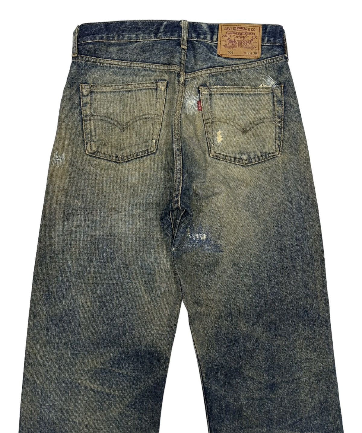Levi's × Undercover Vintage Levis 502 Big E Selvedge Redline Distressed Denim Size US 31 - 8 Thumbnail