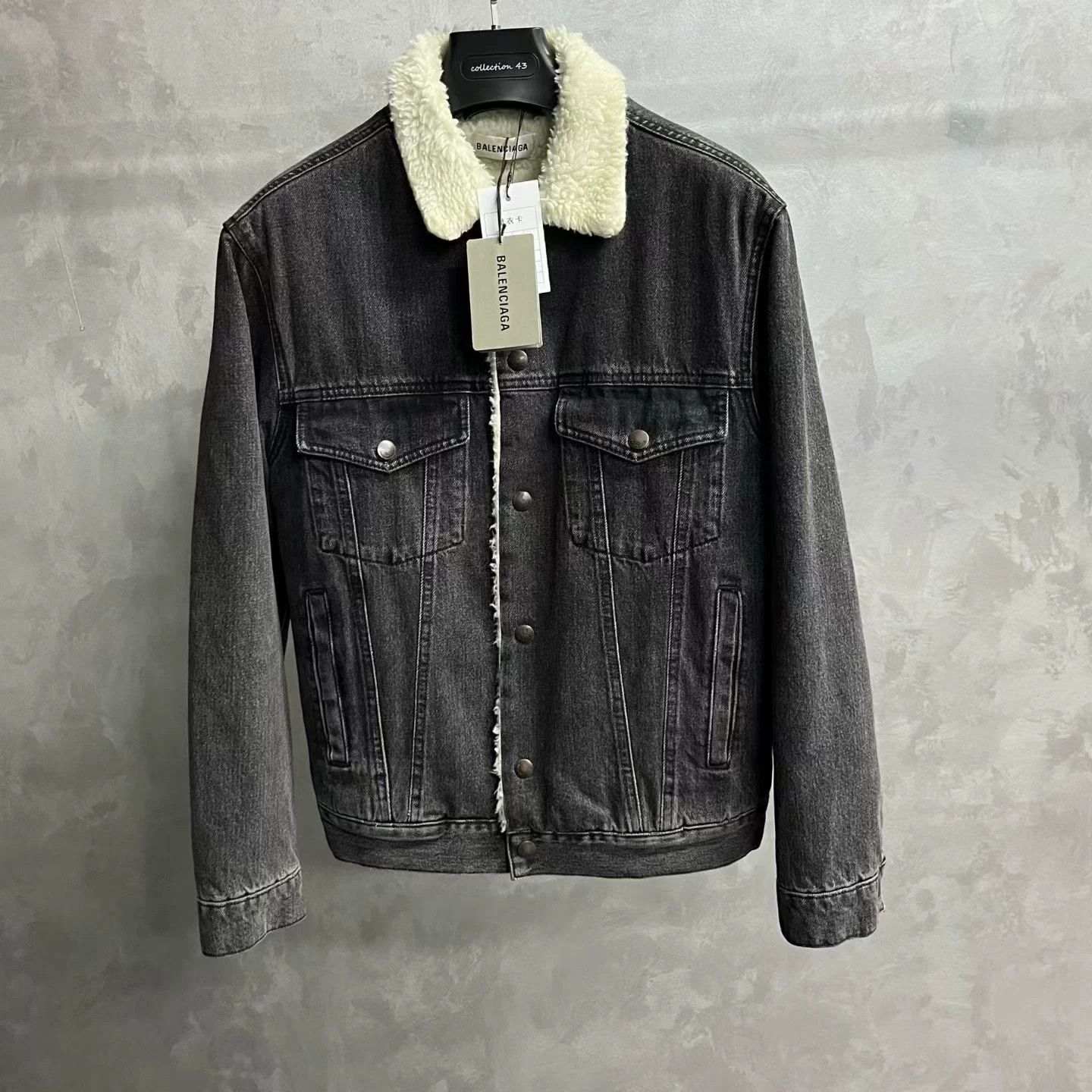 Balenciaga Balenciaga Denim Black Hoodie 36 Men Size US S / EU 44-46 / 1 - 1 Thumbnail