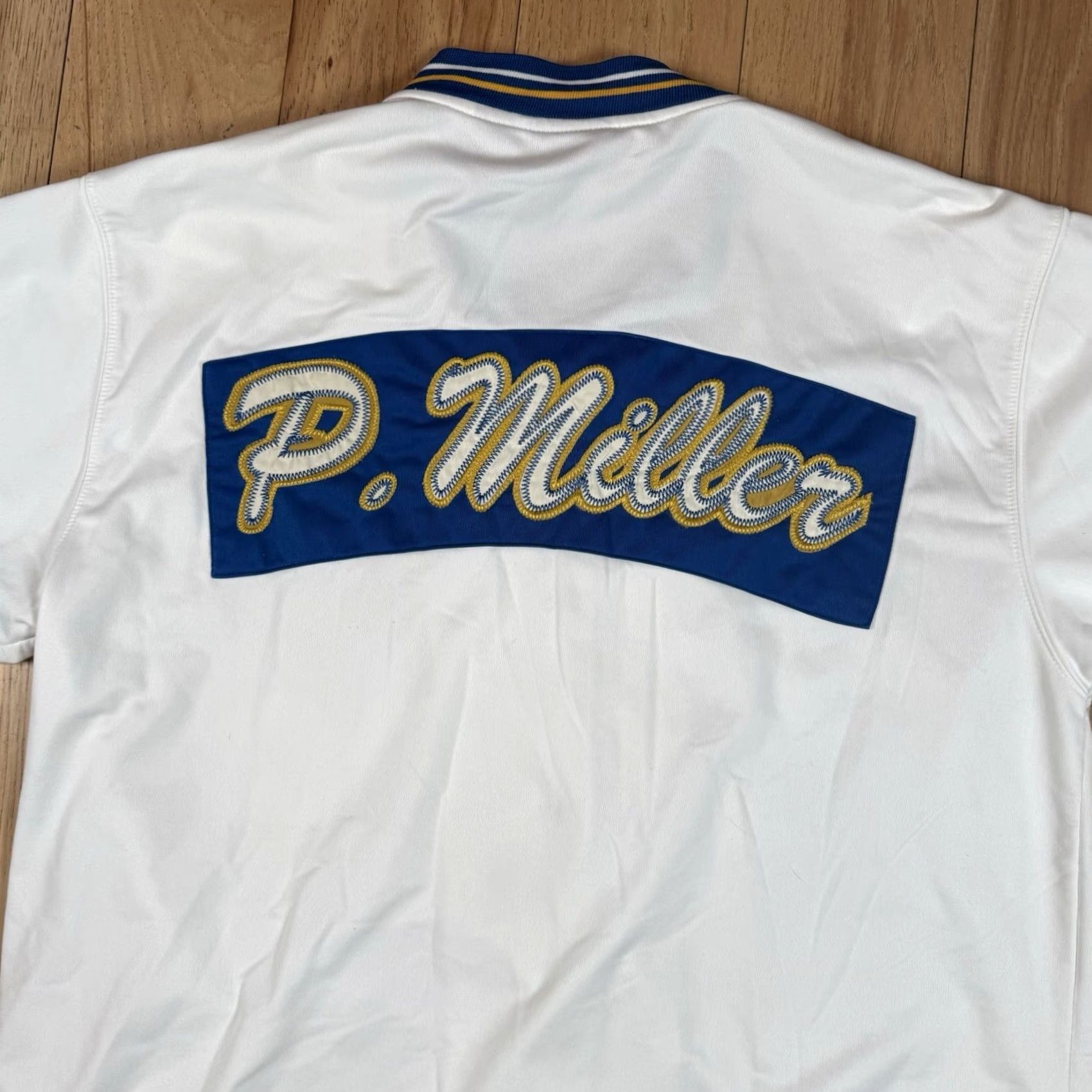 Vintage VINTAGE Master P Miller Basketball Warm Up Jersey Jacket South City Ballers #06 Men's L White Jersey Basketball Activewear 90s City Mens Size US L / EU 52-54 / 3 - 7 Thumbnail