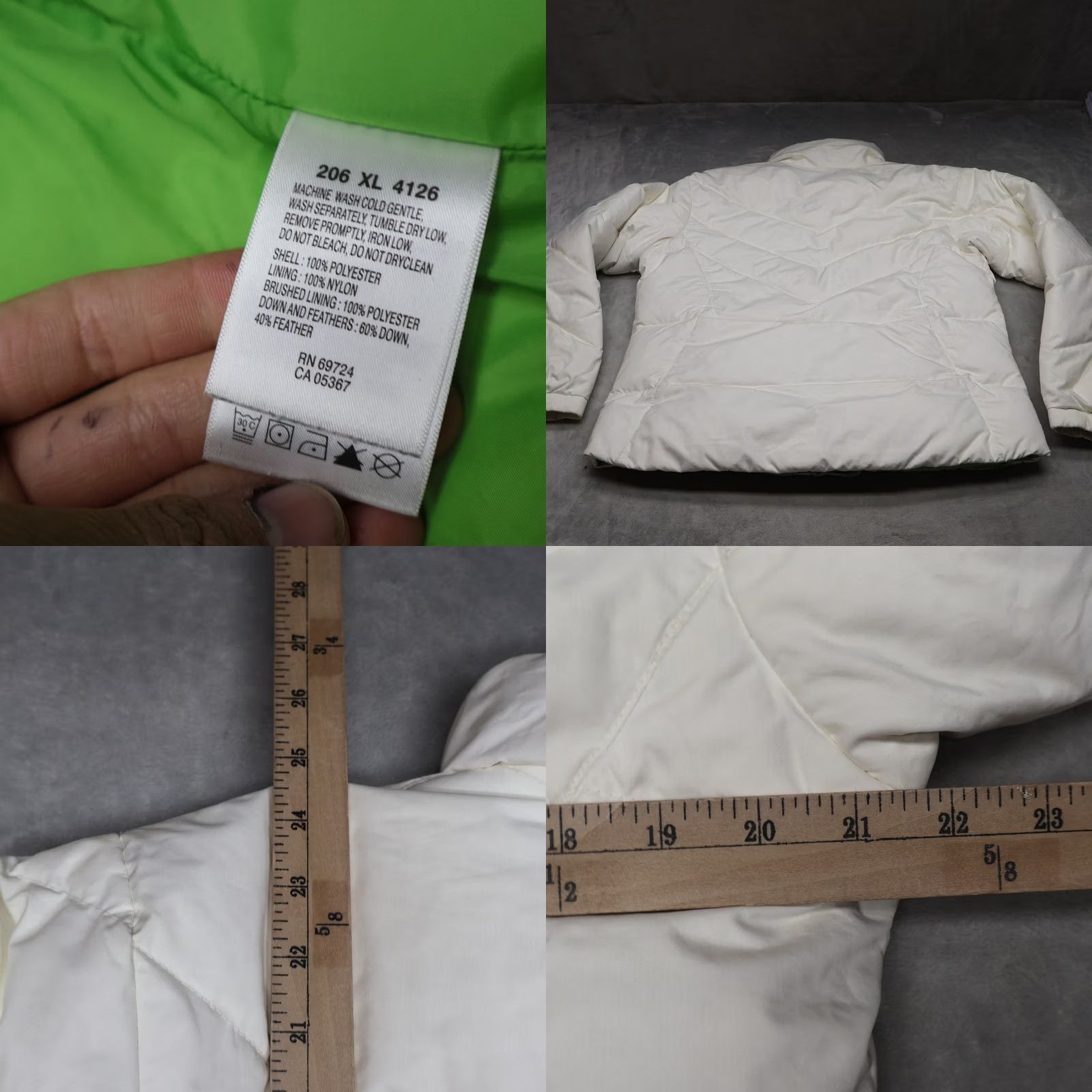 Vintage Columbia Womens Large White Down Insulated Puffer Jacket Size L / US 10 / IT 46 - 8 Thumbnail