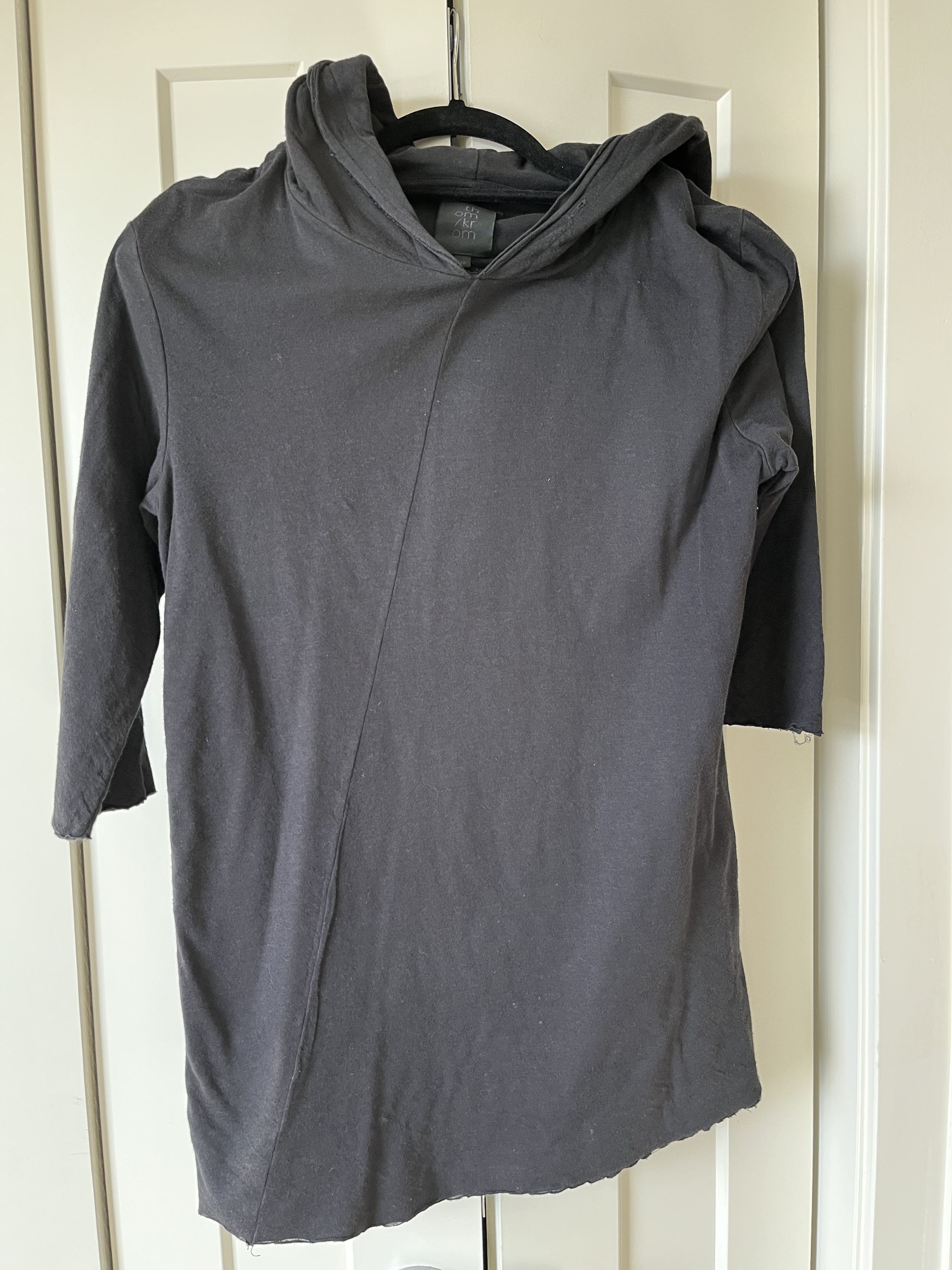 Thom Krom Thom Krom Black Hooded Distressed Top Size US XS / EU 42 / 0 - 1 Thumbnail