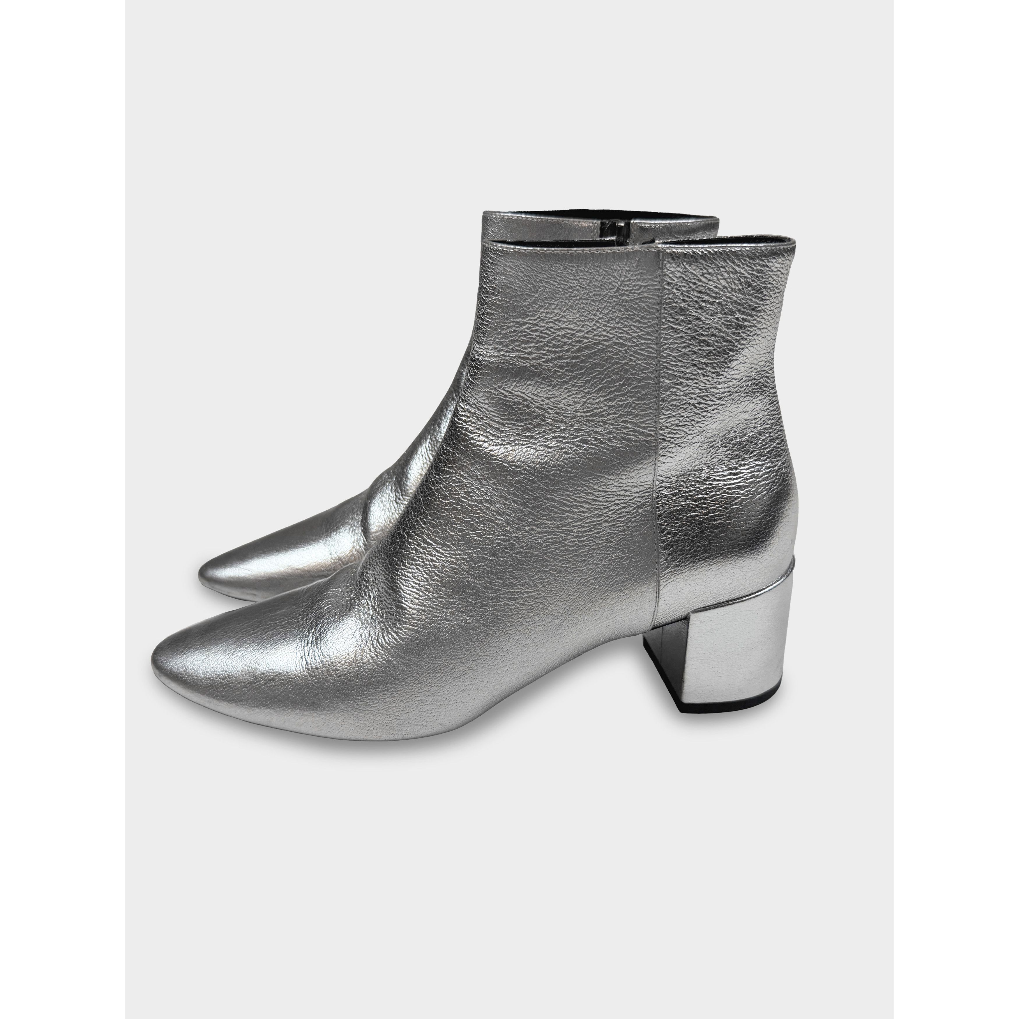 Saint Laurent Paris Saint Laurent metallic ankle boots Size US 7.5 / IT 37.5 - 3 Thumbnail