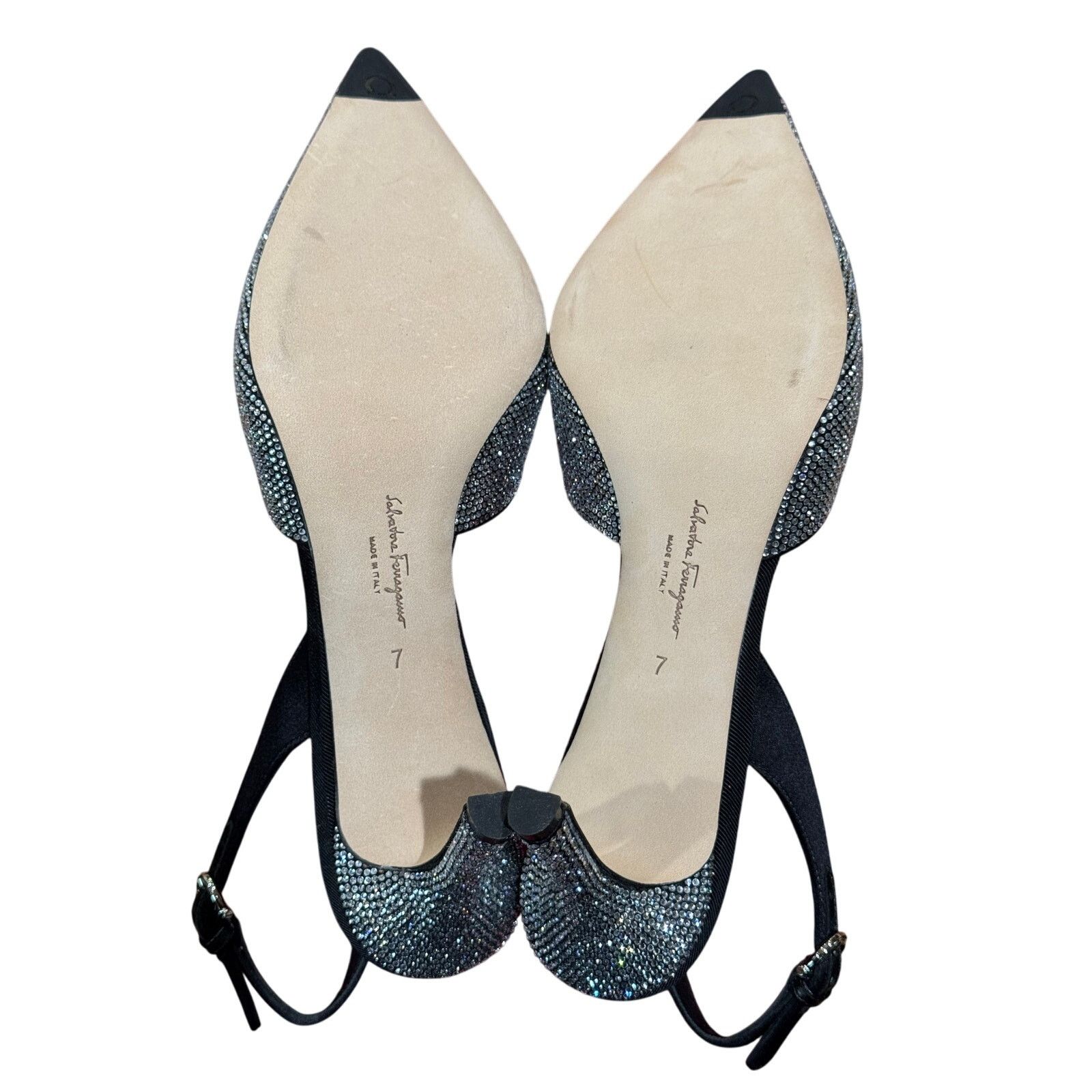 Salvatore Ferragamo Salvatore Ferragamo Ileen 70 Crystal-Embellished Pumps sz. 7 Size US 7 / IT 37 - 11 Thumbnail