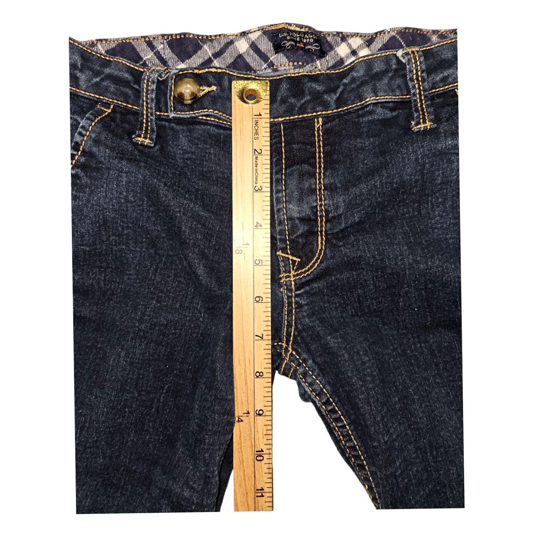 Vintage U.S. Polo Assn. Jeans Boot Cut Jeans 7/8 Juniors Blue Denim Stretch Casual Preppy Womens Size 28" / US 6 / IT 42 - 4 Thumbnail