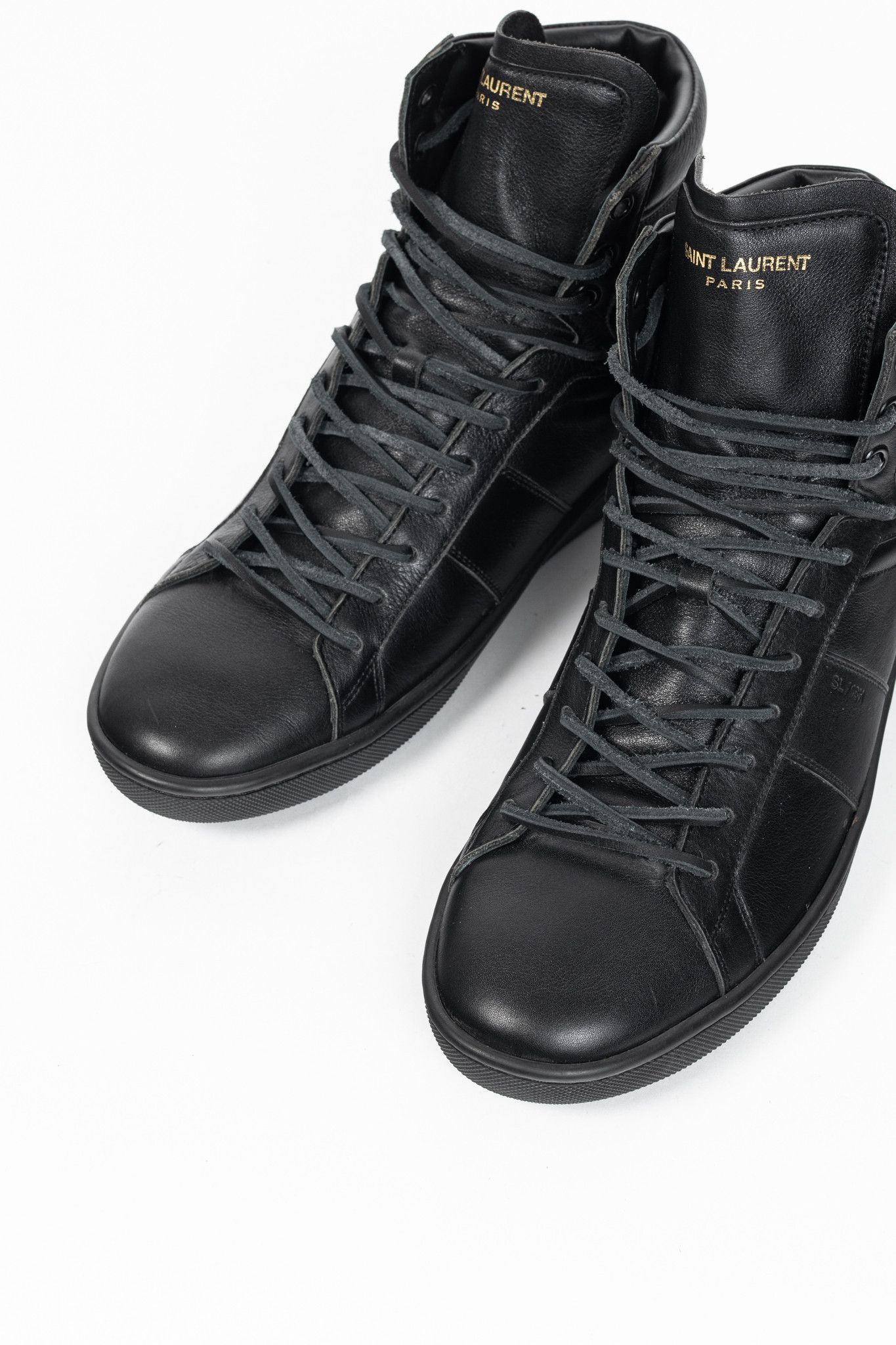Saint Laurent Paris Saint Laurent SL/18H High Black Fringe High-Top Sneakers Size US 6 / EU 39 - 6 Thumbnail