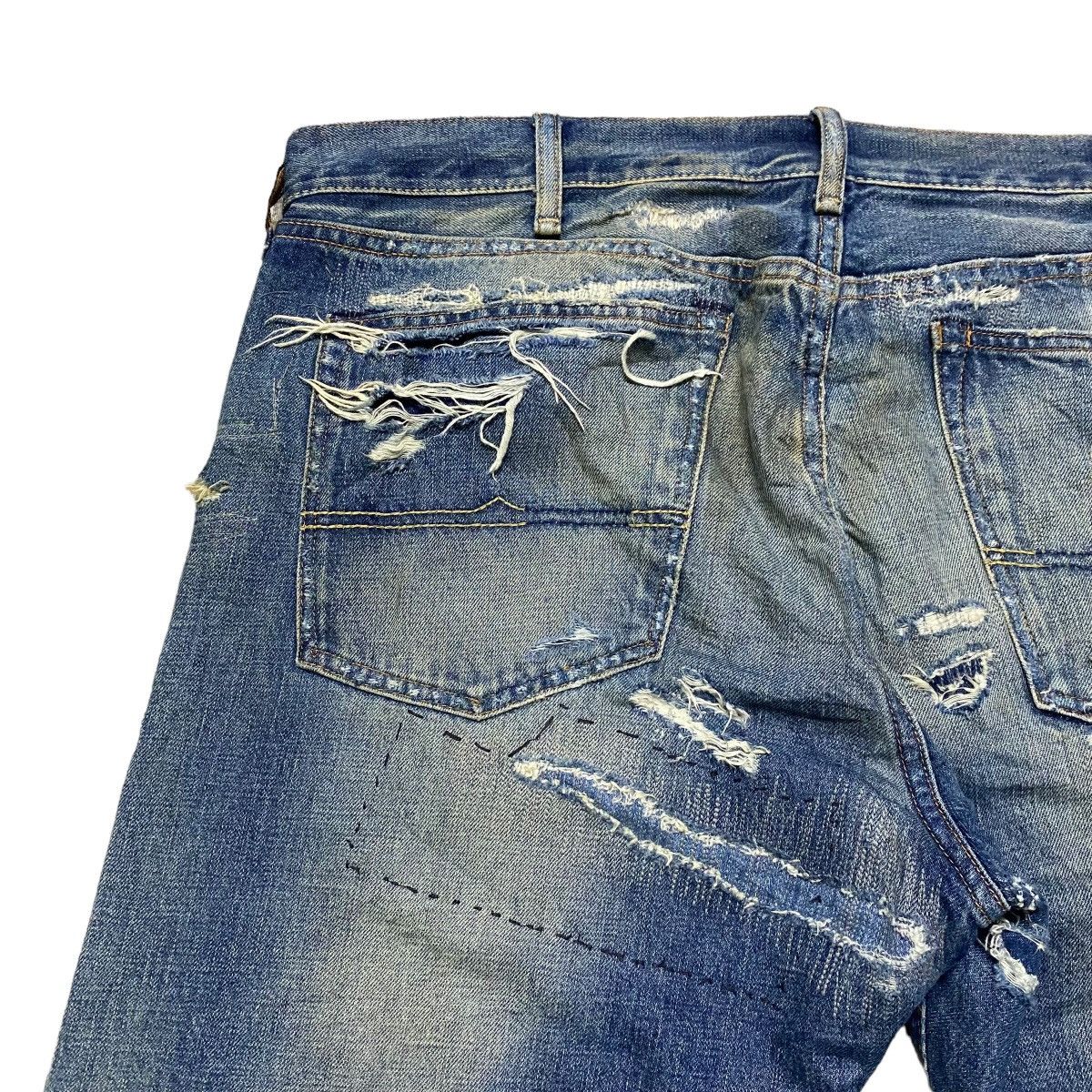Denim & Supply Ralph Lauren Denim And Supply Ralph Lauren Distress Denim Patchwork Jeans Size US 38 / EU 54 - 12 Thumbnail