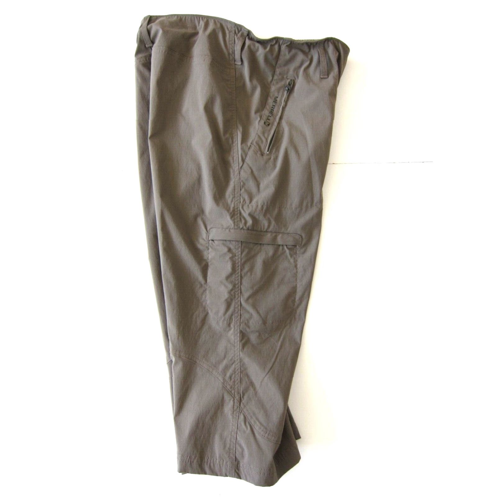 Merrell Merrell Grey Nylon Stretch Hike Travel Lightweight Pocket Cargo Crop Pant 10 Women Pants Cropped 10 Gray Hiking Accessories Size 32" / US 10 / IT 46 - 7 Thumbnail