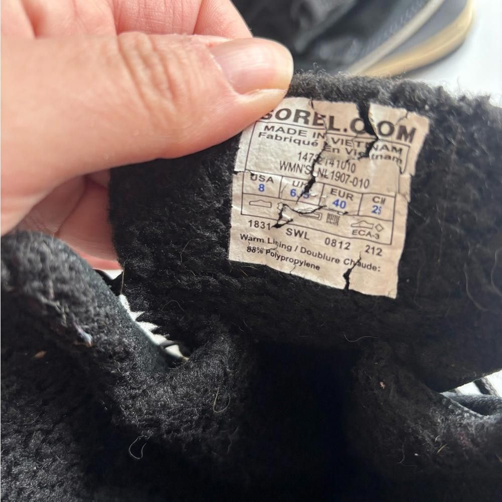 SOREL Sorel Tivoli NL1907 Mid Calf Black Suede Snow Winter Boots Size US 8 / IT 38 - 5 Thumbnail