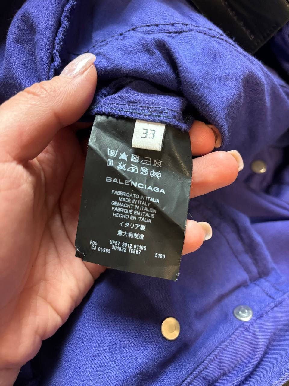 Balenciaga × Designer × Vintage Vintage Balenciaga Paris Sample Purple Campington Lether Tag Size US 33 - 7 Thumbnail