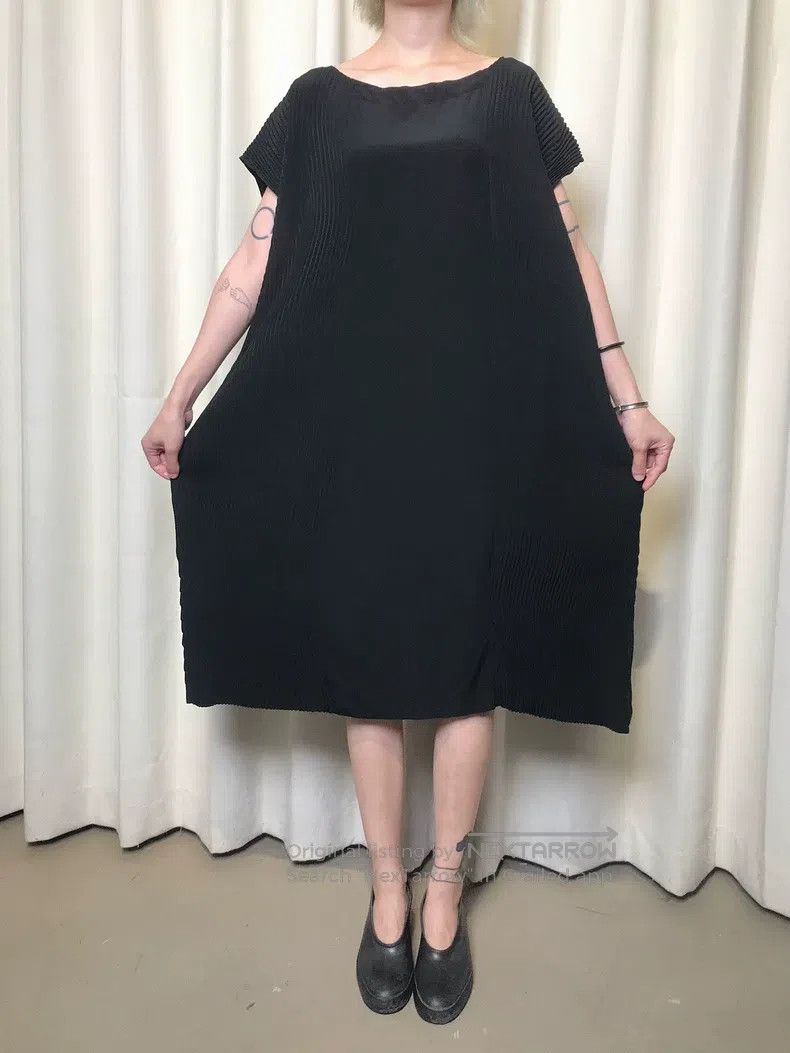 Issey Miyake Issey Miyake Main Line Dry Landscape Ruched Wave Dress Size M / US 6-8 / IT 42-44 - 2 Thumbnail