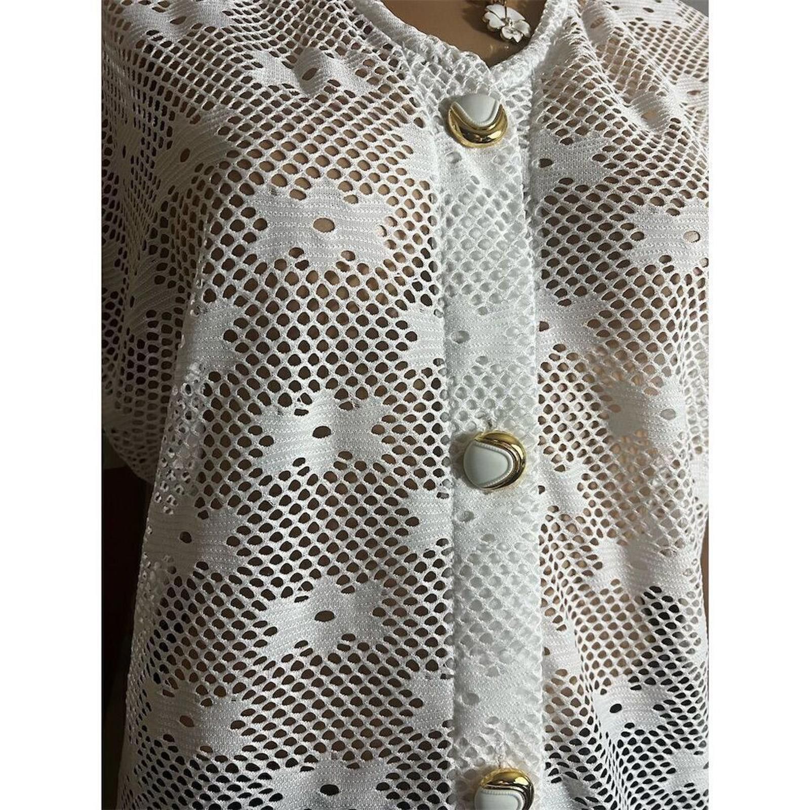 Other White Button-Front Cover-Up S/M Floral Beach Summer Pockets Size ONE SIZE - 6 Thumbnail