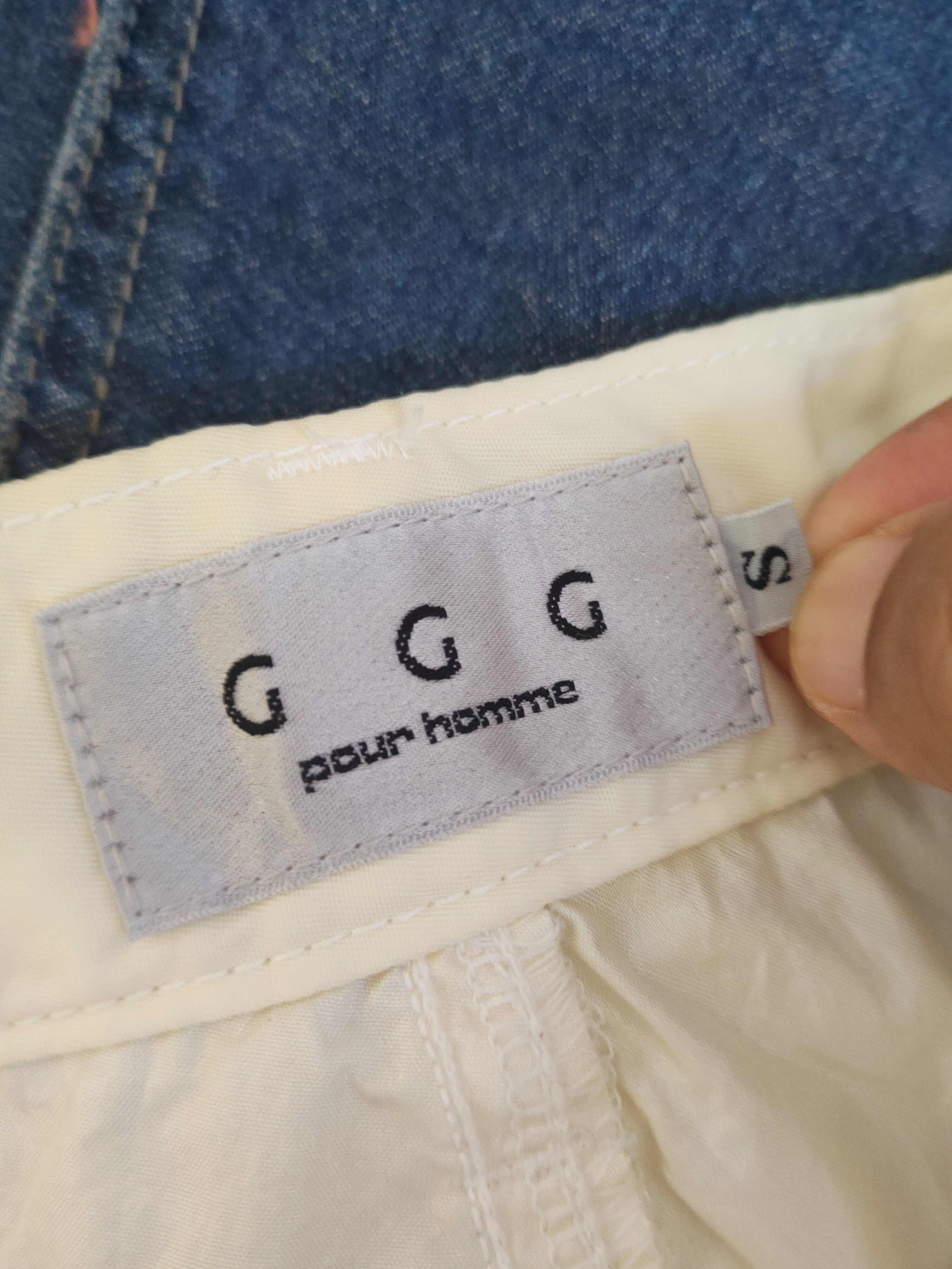 Japanese Brand D GGG Pour Homme Ivory Casual Poly Pants #S2396 Size 28" / US 6 / IT 42 - 14 Thumbnail