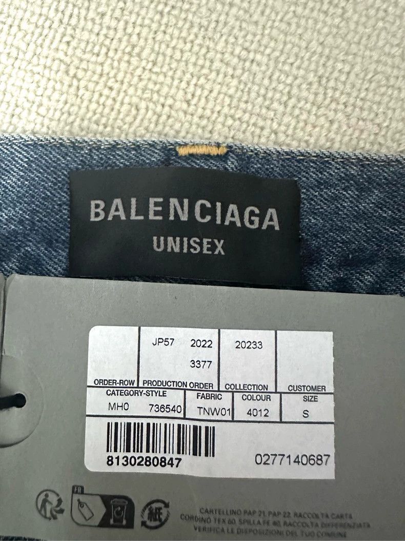 Balenciaga Balenciaga size s 23fw aged baggy mid-rise in ice blue mud Size US 28 / EU 44 - 6 Thumbnail