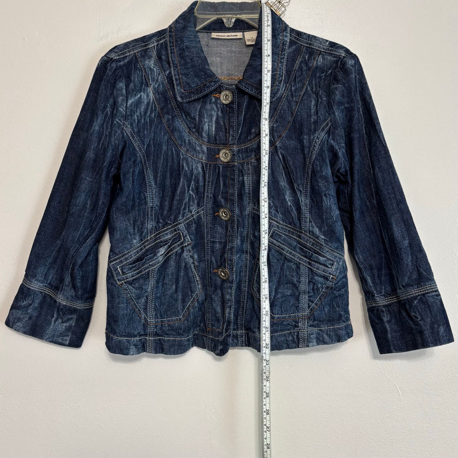 Other DKNY Jeans Blue Denim Jacket Size Medium Size M / US 6-8 / IT 42-44 - 3 Thumbnail