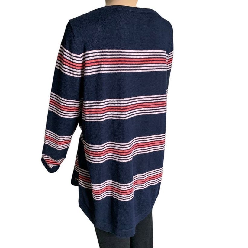 Tommy Hilfiger Tommy Hilfiger Men's Large Pullover Sweater Stripped Blue Size US L / EU 52-54 / 3 - 3 Thumbnail