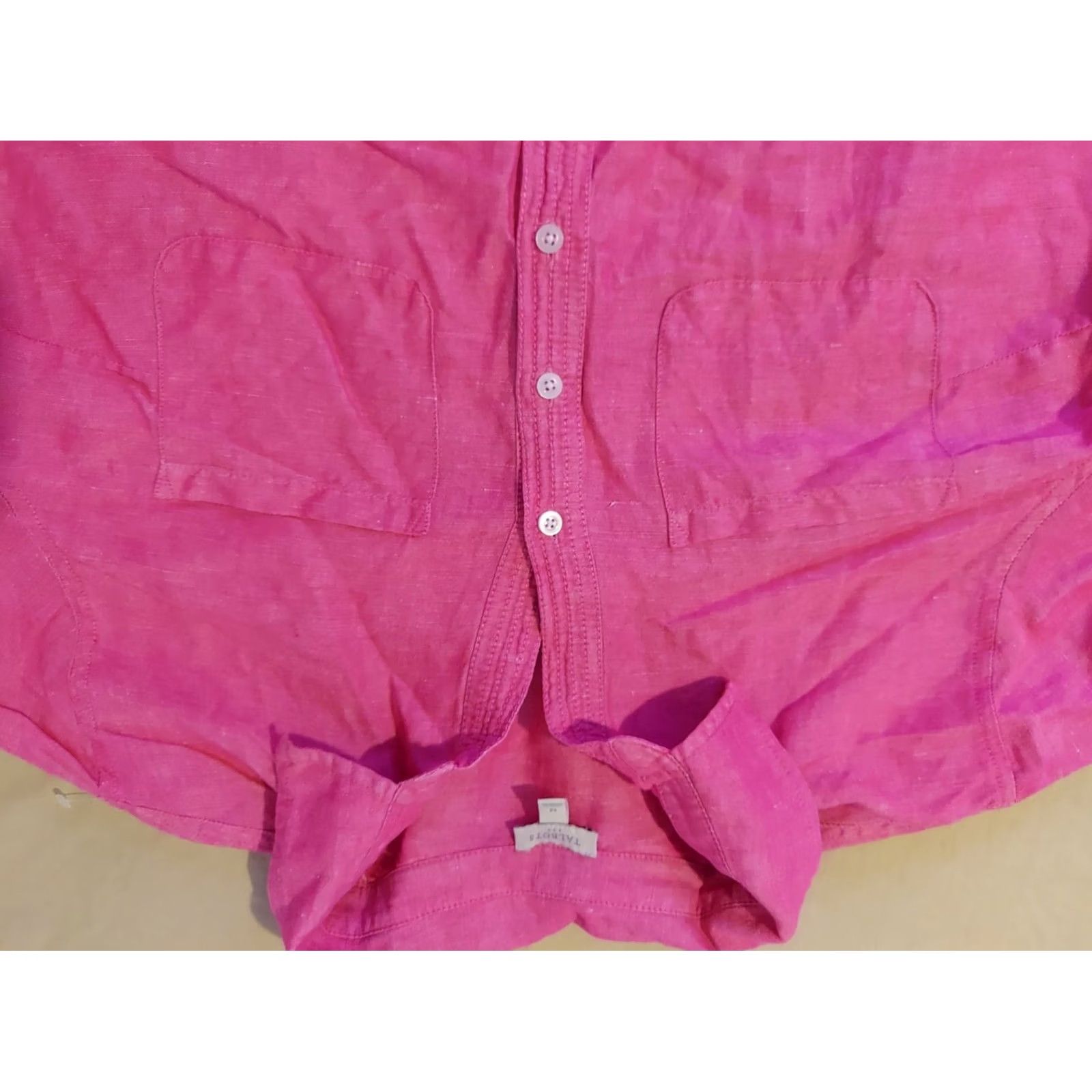 Talbots Talbots Shirt Linen Purple Long Sleeve Blouse M Medium Womens Size M / US 6-8 / IT 42-44 - 2 Thumbnail