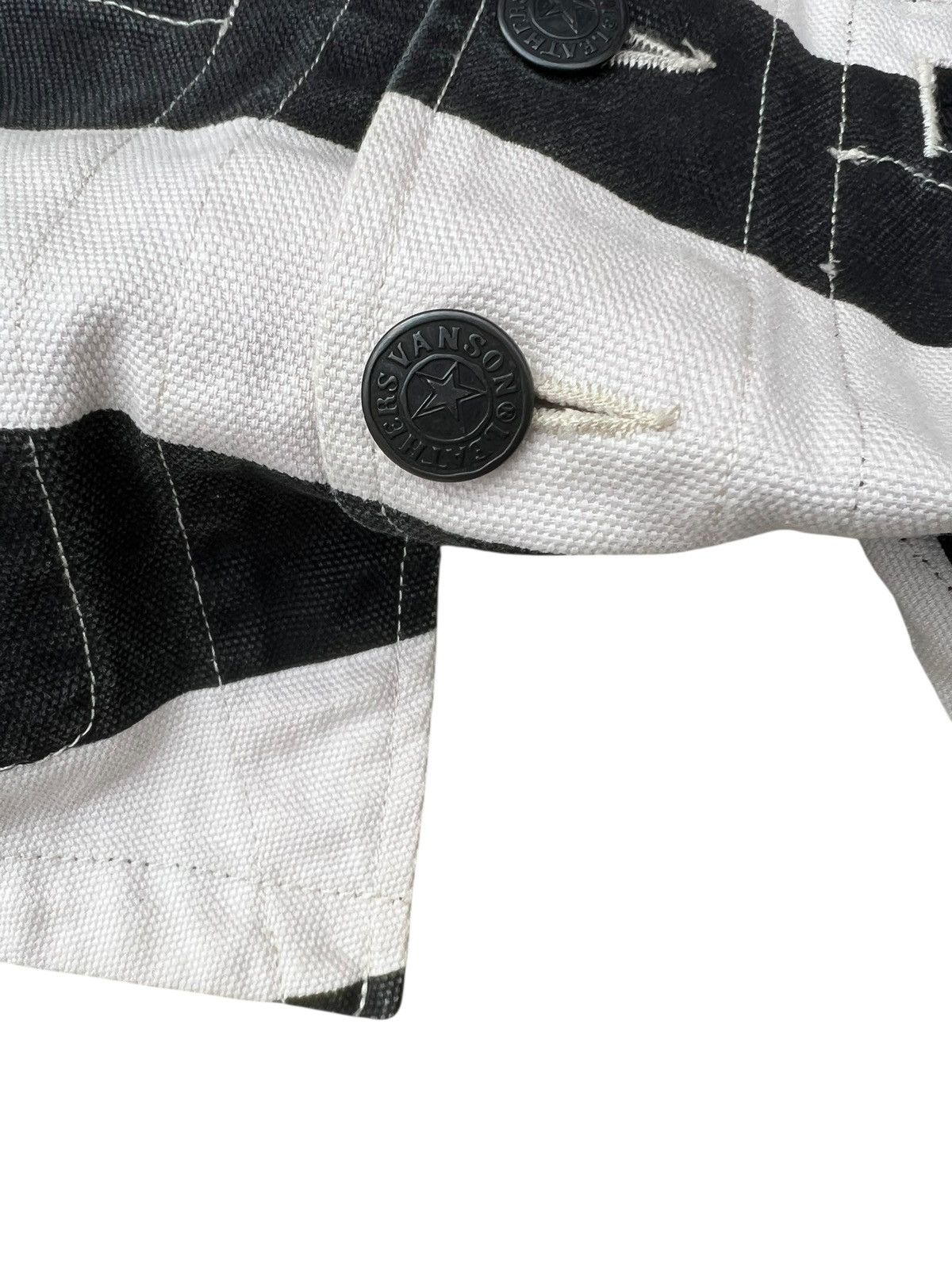 Vanson Leathers Vanson Cottons Jailer Border Striped Cotton Canvas Vest Size US S / EU 44-46 / 1 - 11 Thumbnail