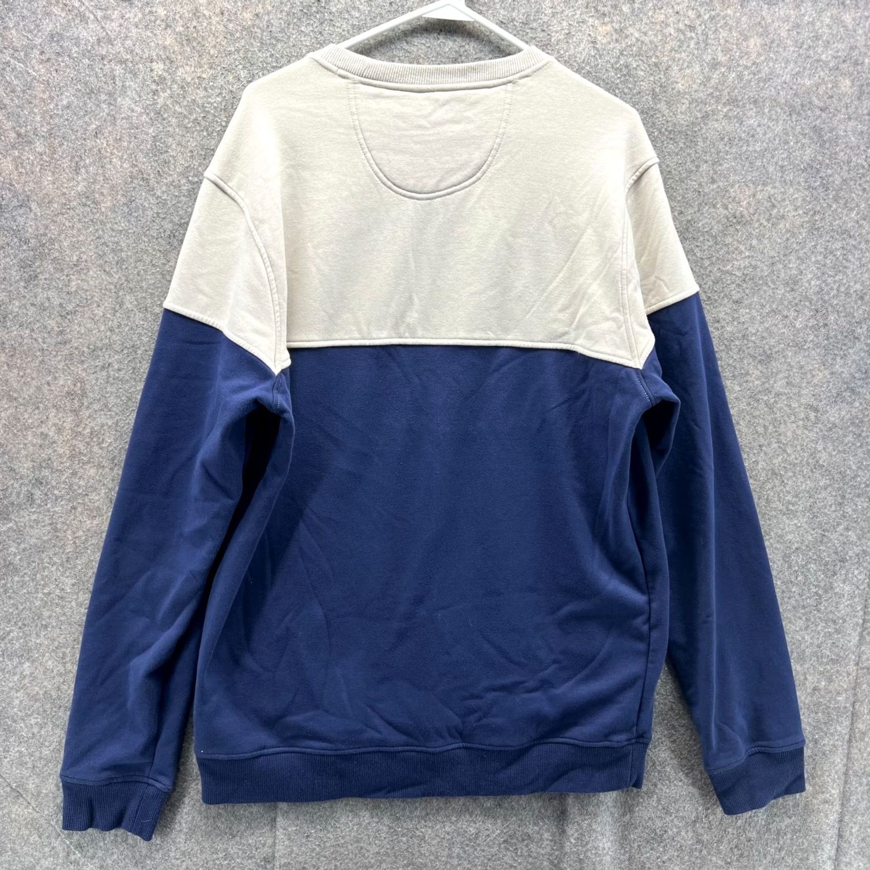 Izod VINTAGE IZOD Sweater Men Large Beige Blue Advantage Performance Stretch Pullover Fleece Size US L / EU 52-54 / 3 - 2 Thumbnail