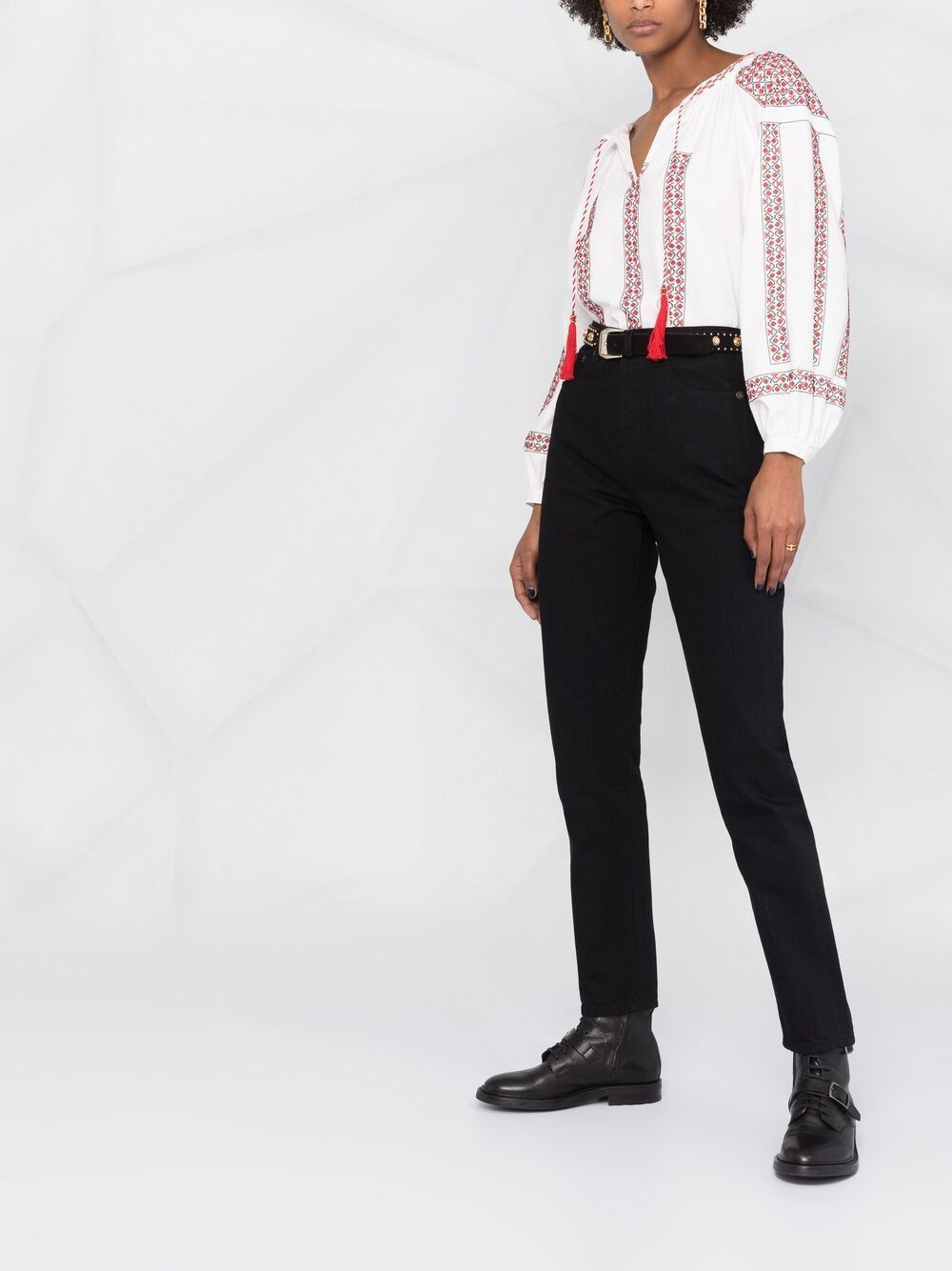 Saint Laurent Paris o1bcso1str1124 Slim Fit Jeans in Black Size 26" / US 2 / IT 38 - 6 Thumbnail