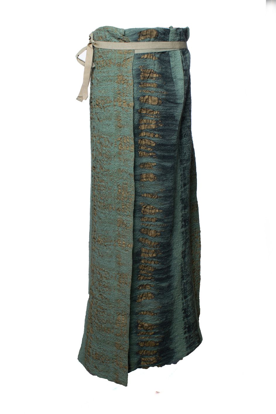 Etro Etro, green and gold printed maxi skirt Size 34" / US 12 / IT 48 - 4 Thumbnail