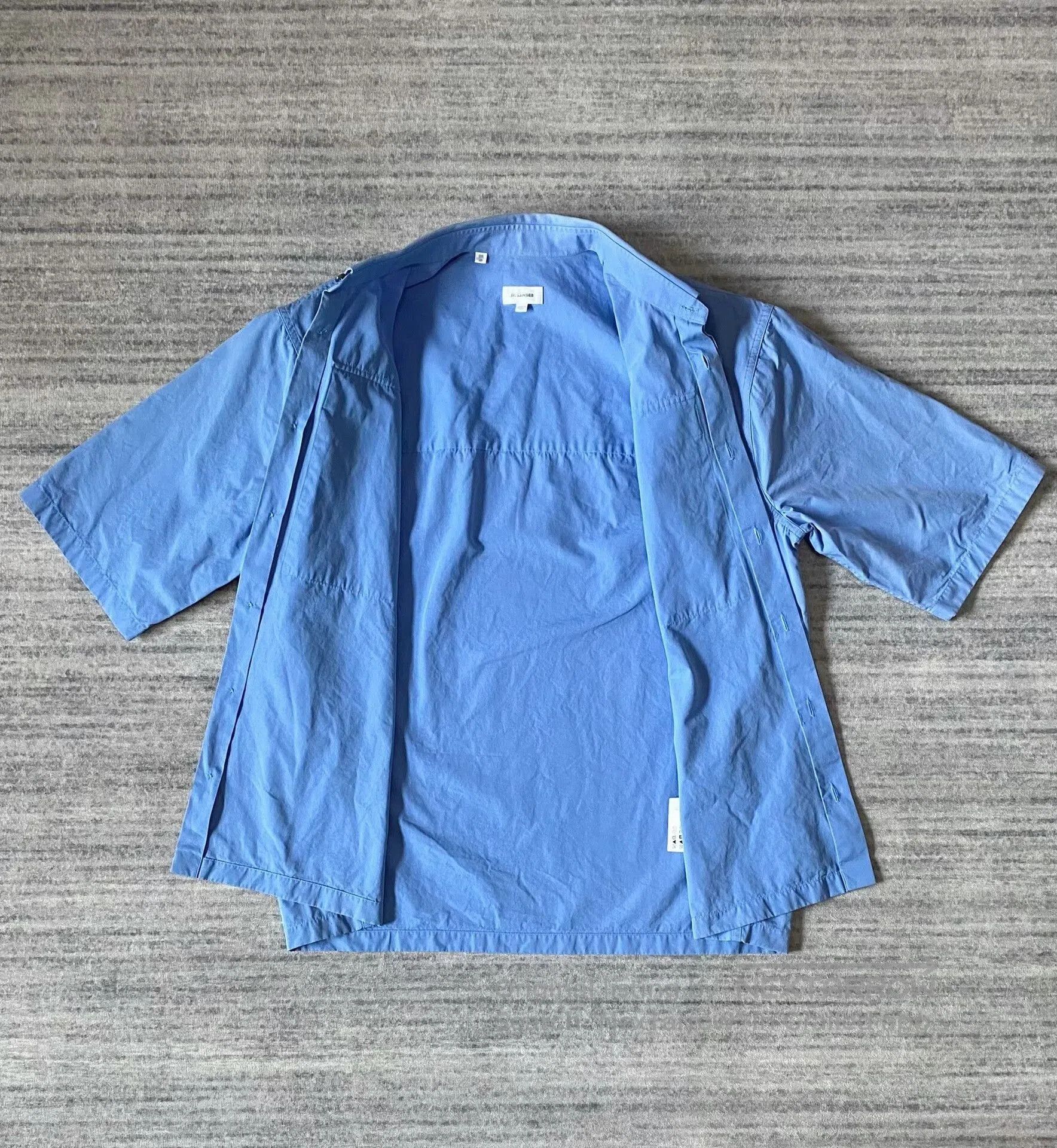Jil Sander blue short sleeve utility shirt. Size US S / EU 44-46 / 1 - 2 Thumbnail