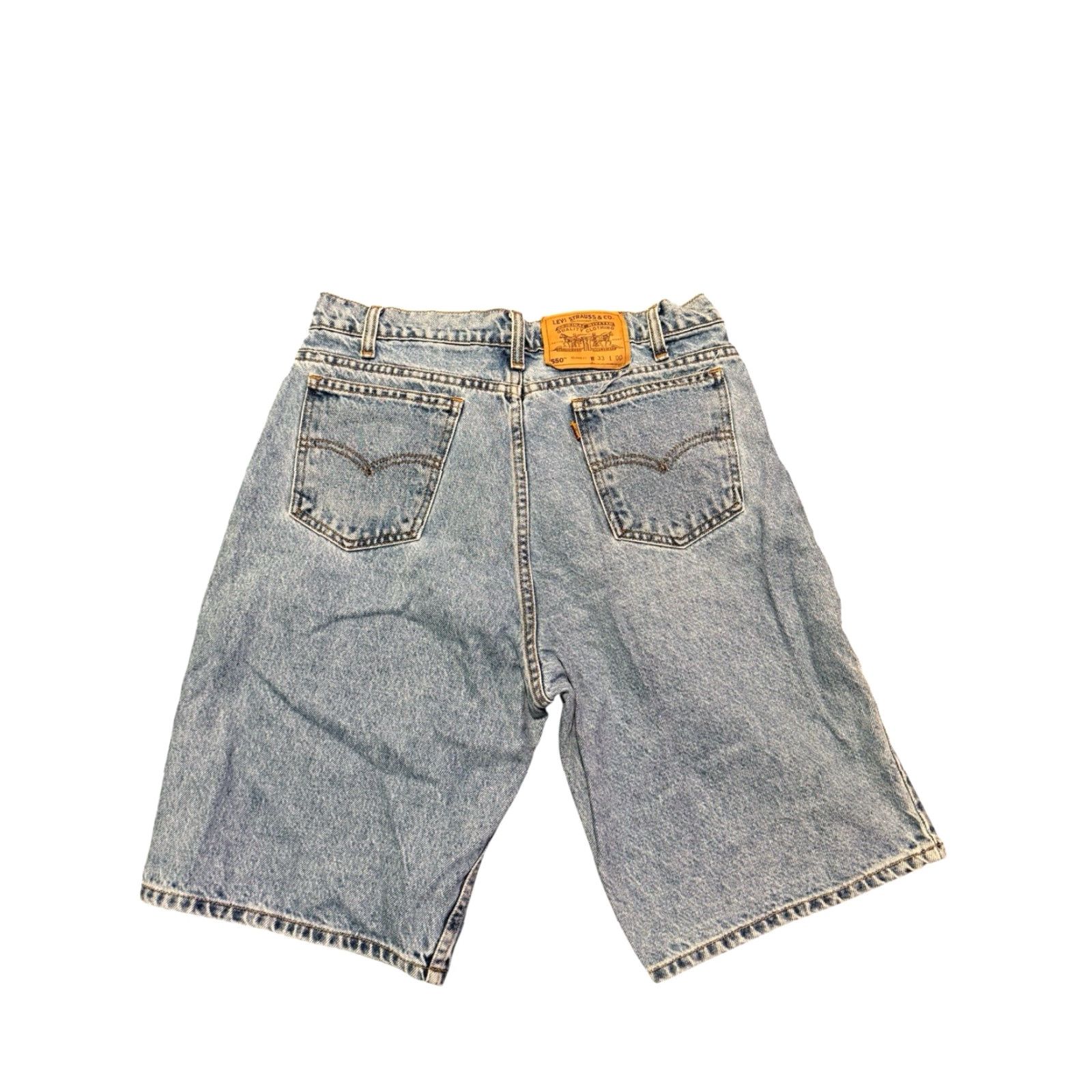 Levi's VINTAGE Levi’s 550 Orange Tab Relaxed Fit Denim Shorts Men’s 33 USA Made 90s Size US 33 - 5 Thumbnail