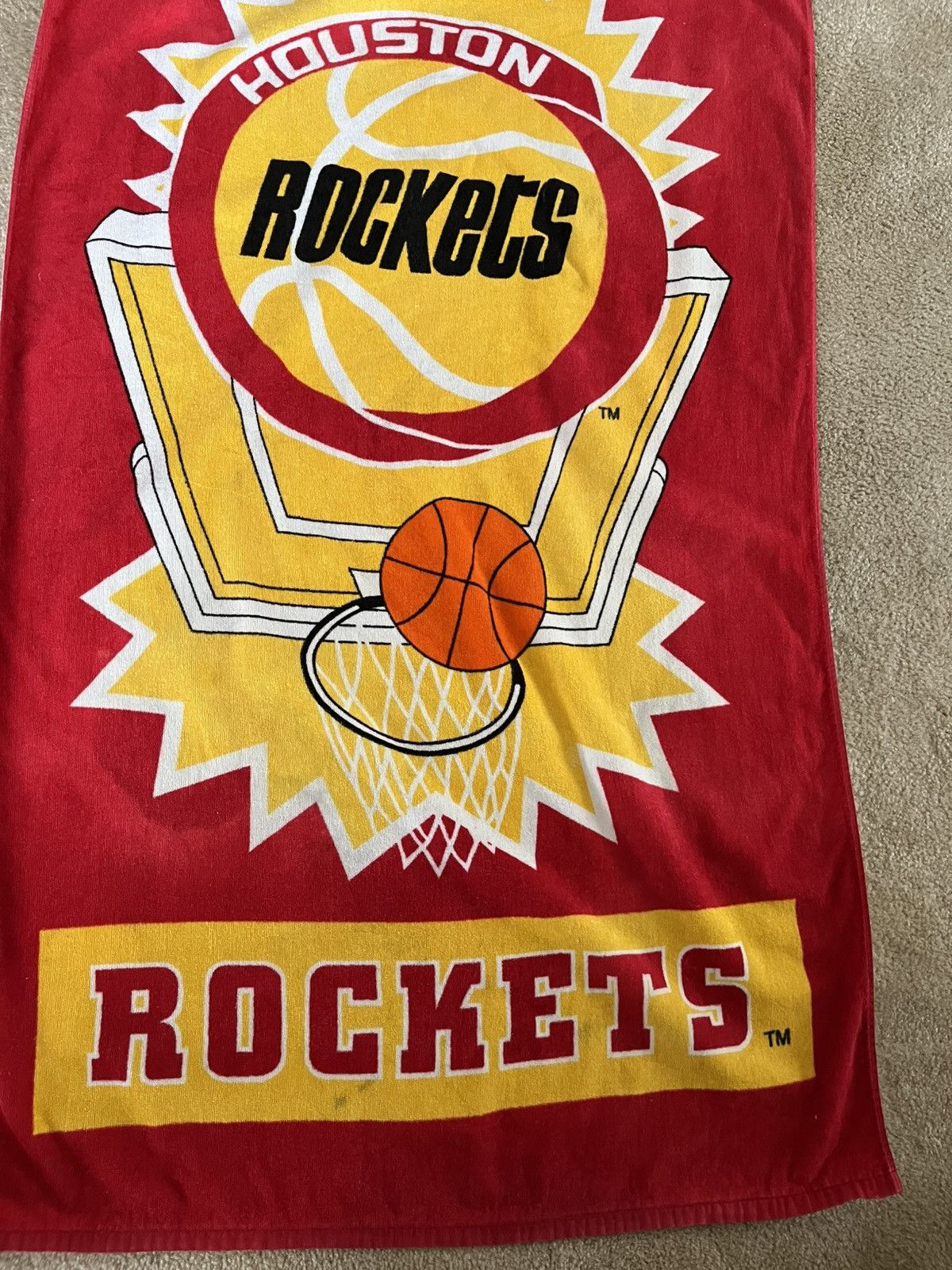NBA × Vintage Vintage 90s Houston Rockets Towel Clutch City Size ONE SIZE - 6 Thumbnail
