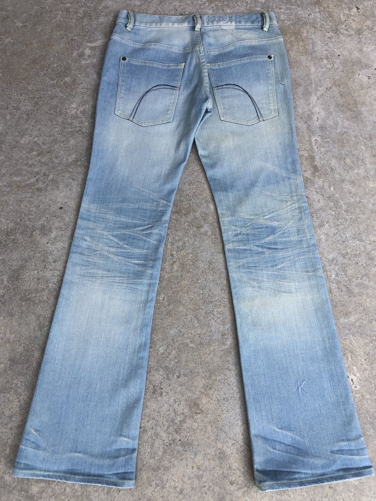Japanese Brand Japanese Kunna Flared Jeans Distressed Jeans Size US 31 - 2 Thumbnail