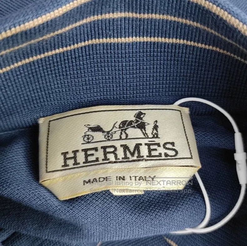 Hermes Hermes Summer Deep Blue Cotton Men's Short Sleeve Polo Size US S / EU 44-46 / 1 - 5 Thumbnail