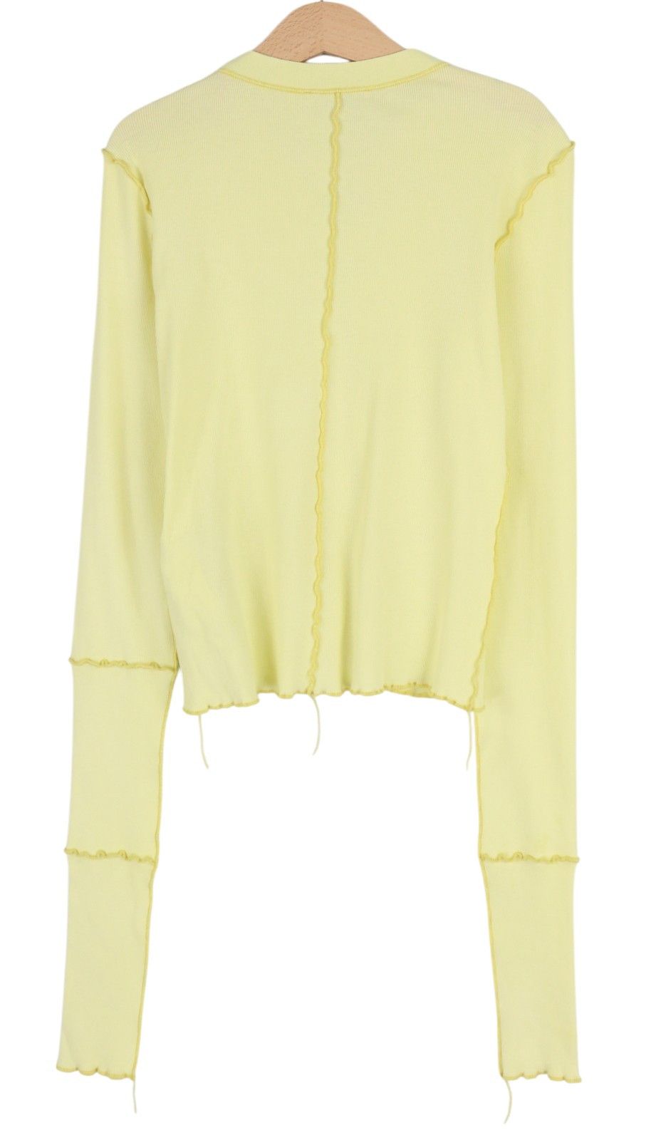 T-RIBBY-OPEN M Yellow Cardigan Buttoned T-Shirt 83943