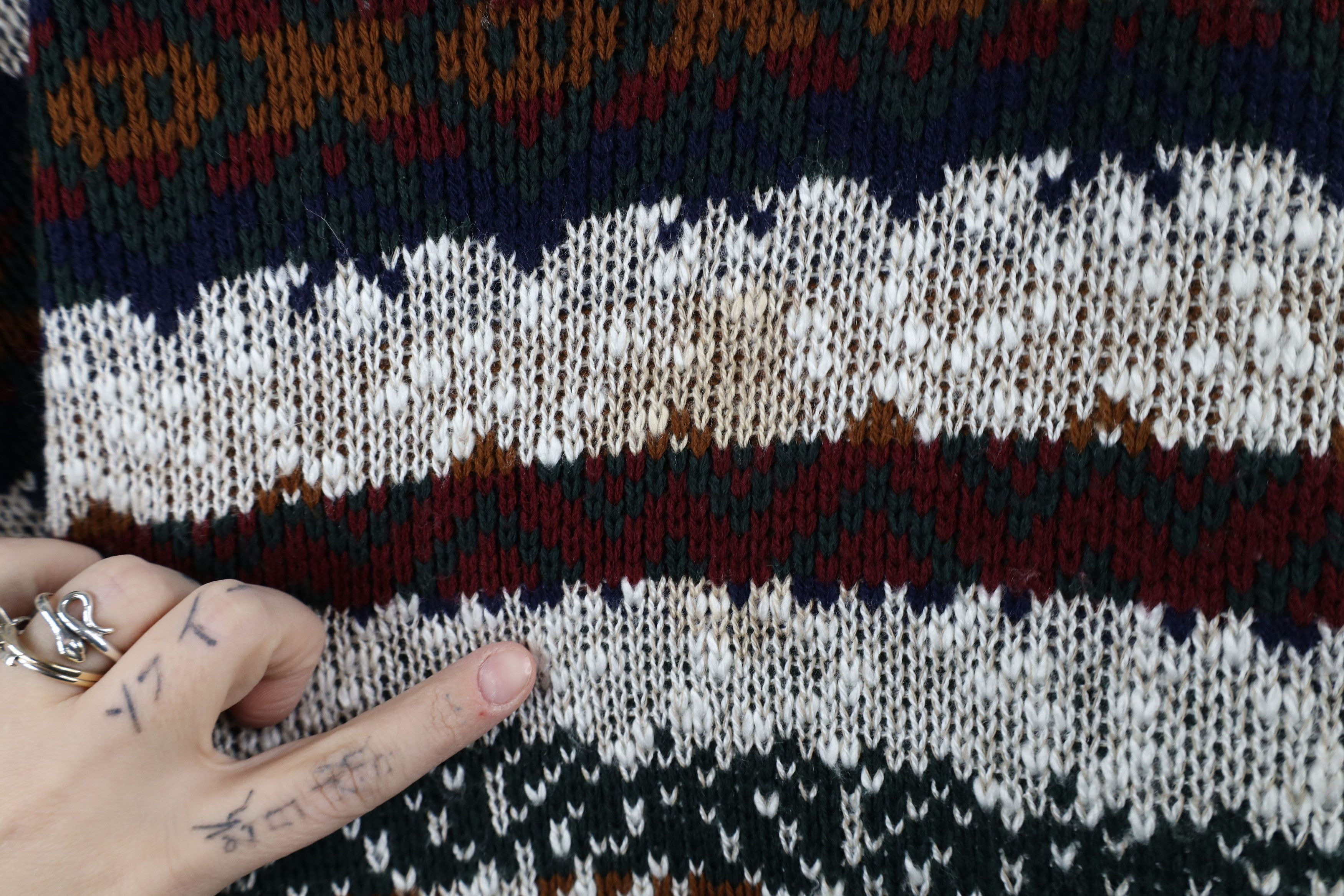 Vintage Vintage 90s Streetwear Fair Isle Knit Crewneck Sweater USA Size US XL / EU 56 / 4 - 4 Thumbnail