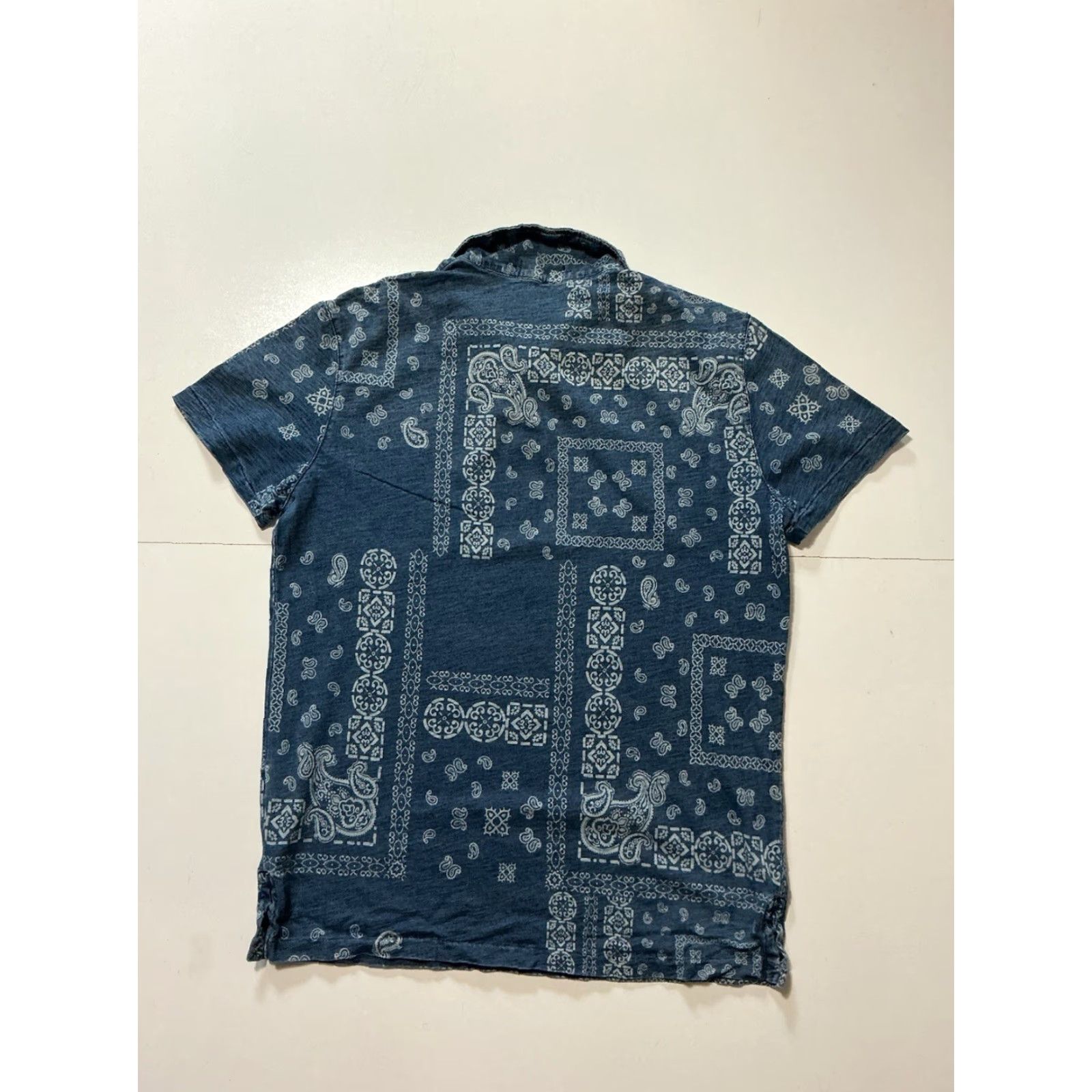 Polo Ralph Lauren Polo Ralph Lauren Polo Shirt Bandana Paisley Indigo Blue All Over Print S/S Sz.S Mens Size US S / EU 44-46 / 1 - 2 Thumbnail