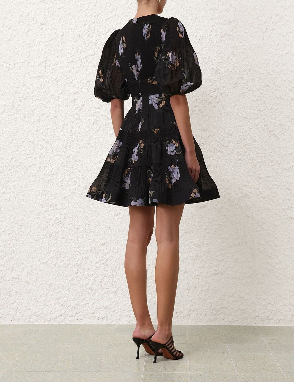 Zimmermann oc11z0825 Pleated Mini Dress in Black Size L / US 10 / IT 46 - 4 Thumbnail