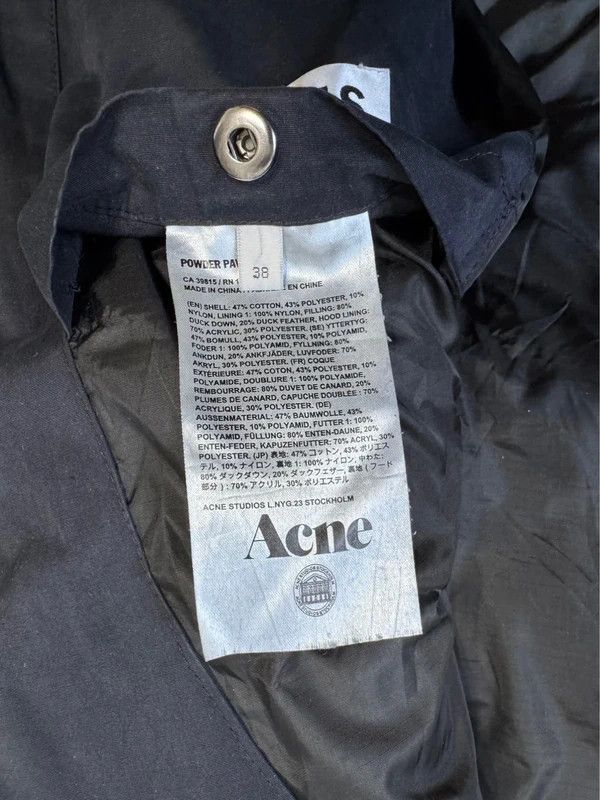Acne Studios Acne Studios Powder Paw 13 Down Parka Coat Jacket Navy 38 M Size M / US 6-8 / IT 42-44 - 15 Thumbnail