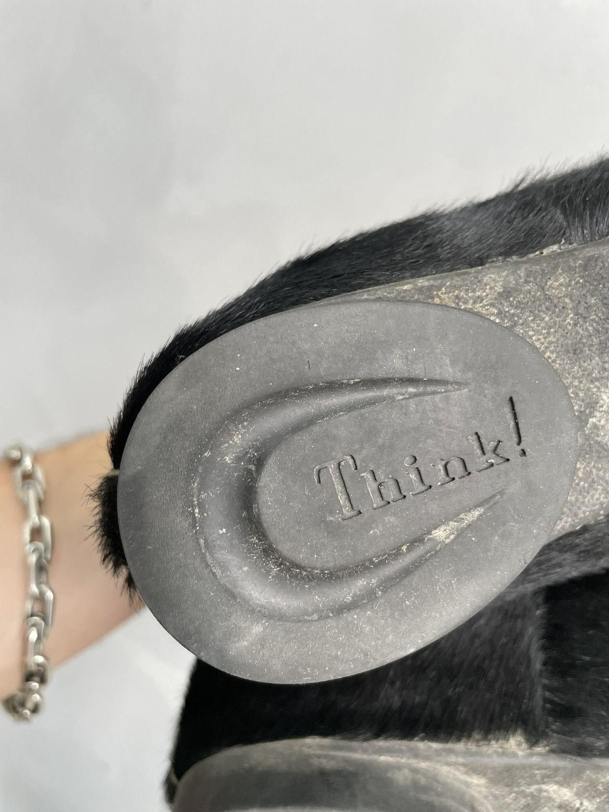Vintage Vintage fur cow leather black GUIDI style boots 90s Size US 5 / EU 37 - 9 Thumbnail