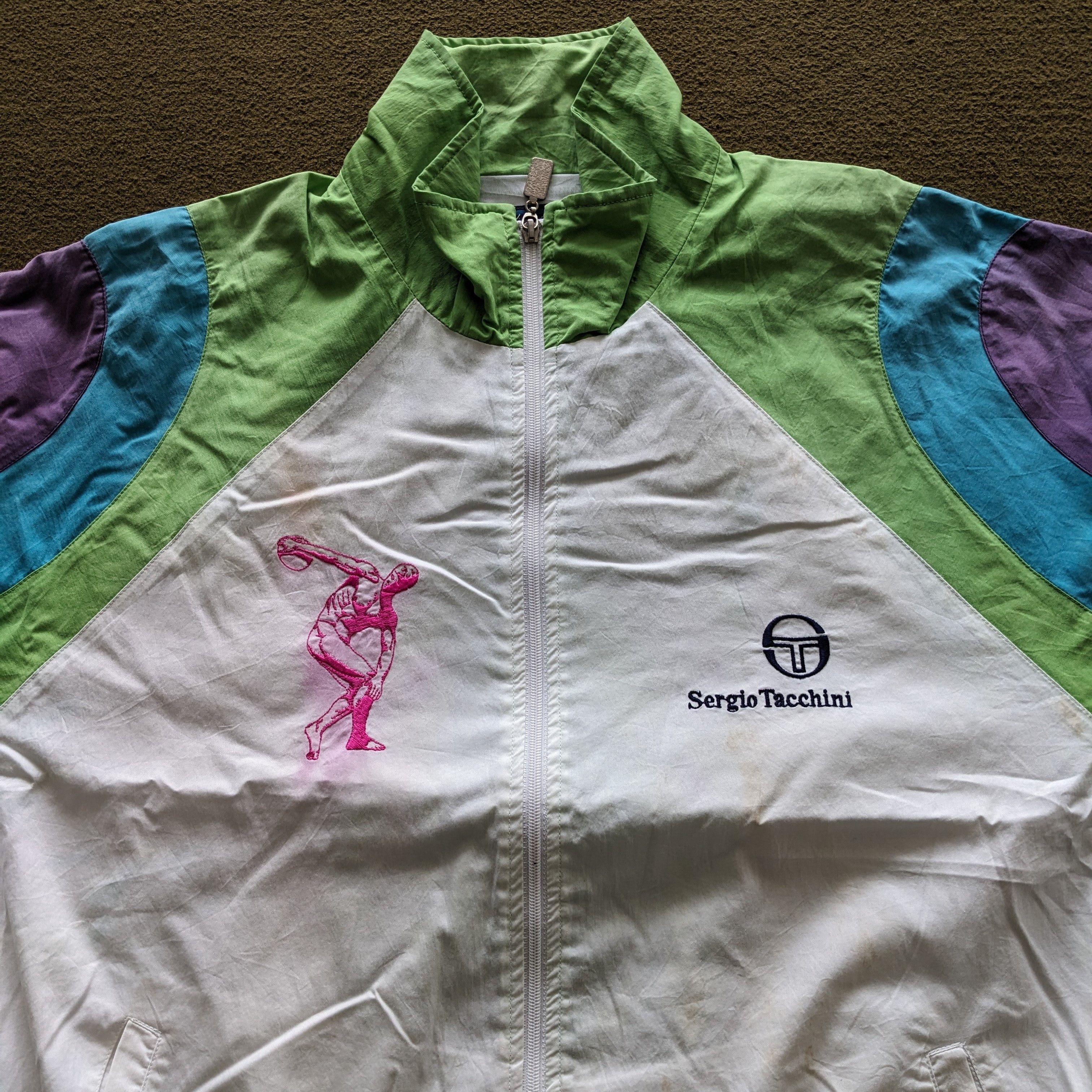 Sergio Tacchini Vintage Sergio Tacchini Windbreaker Jacket Size US L / EU 52-54 / 3 - 2 Thumbnail