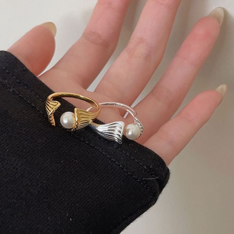 Other NEW 925 Silver Ring Women's Scallop Open Ring Size ONE SIZE - 3 Thumbnail